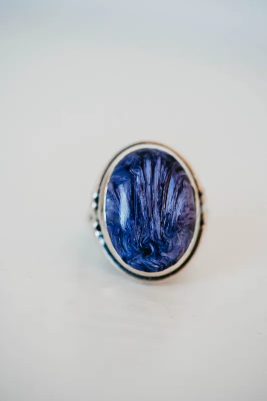 Sara Ring | Purple Charoite - FINAL SALE sold by Goldie Lew