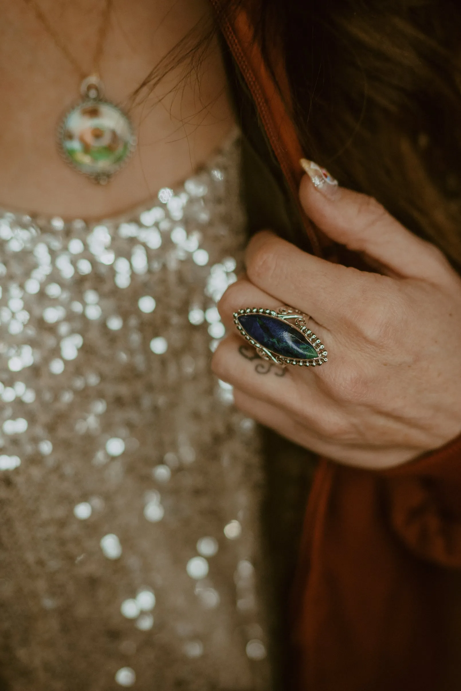 Baylee Ring | Mexican Turquoise sold by Goldie Lew product image thumbnail 3