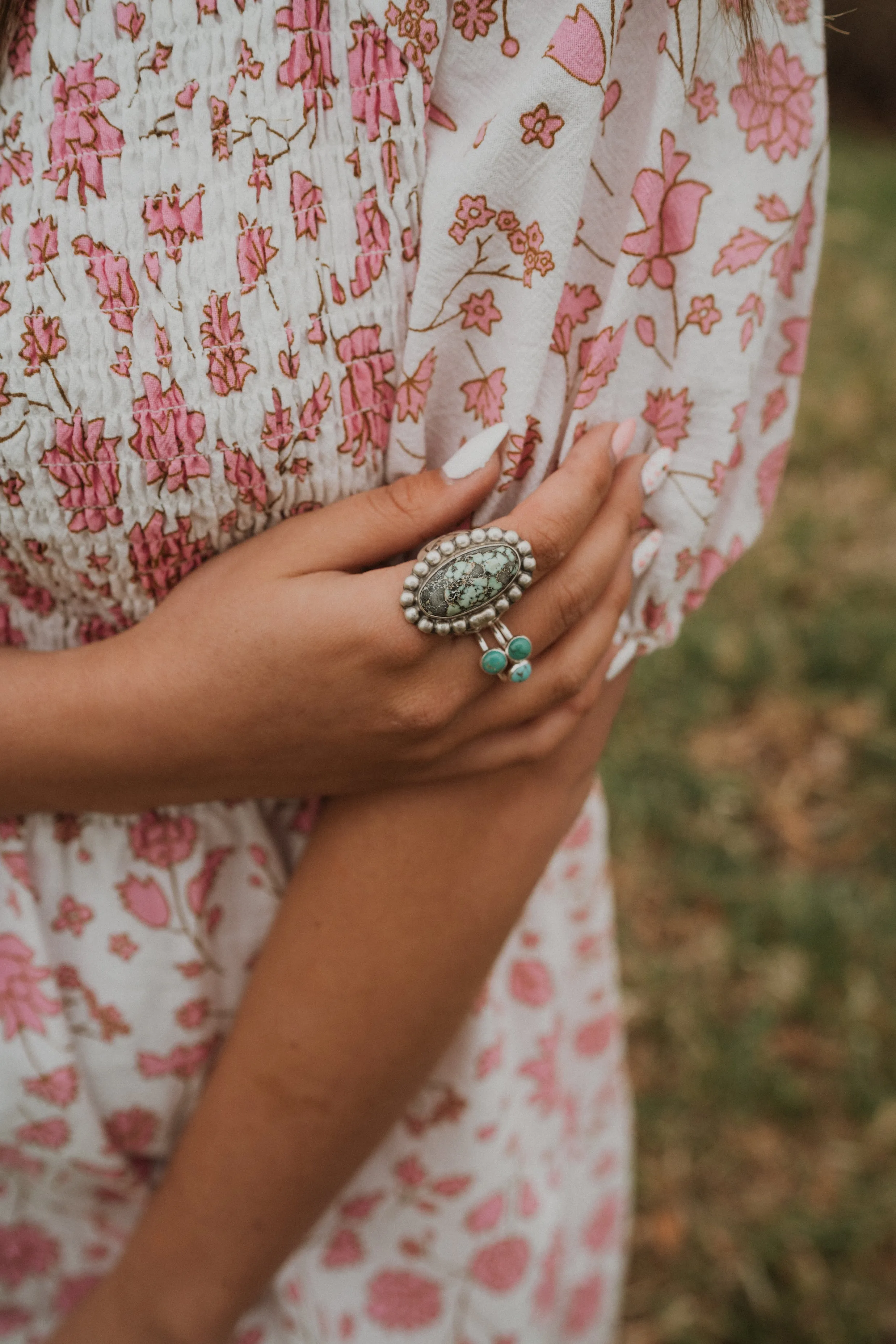 Collins Ring | 6 mm | Turquoise - FINAL SALE sold by Goldie Lew product image thumbnail 5