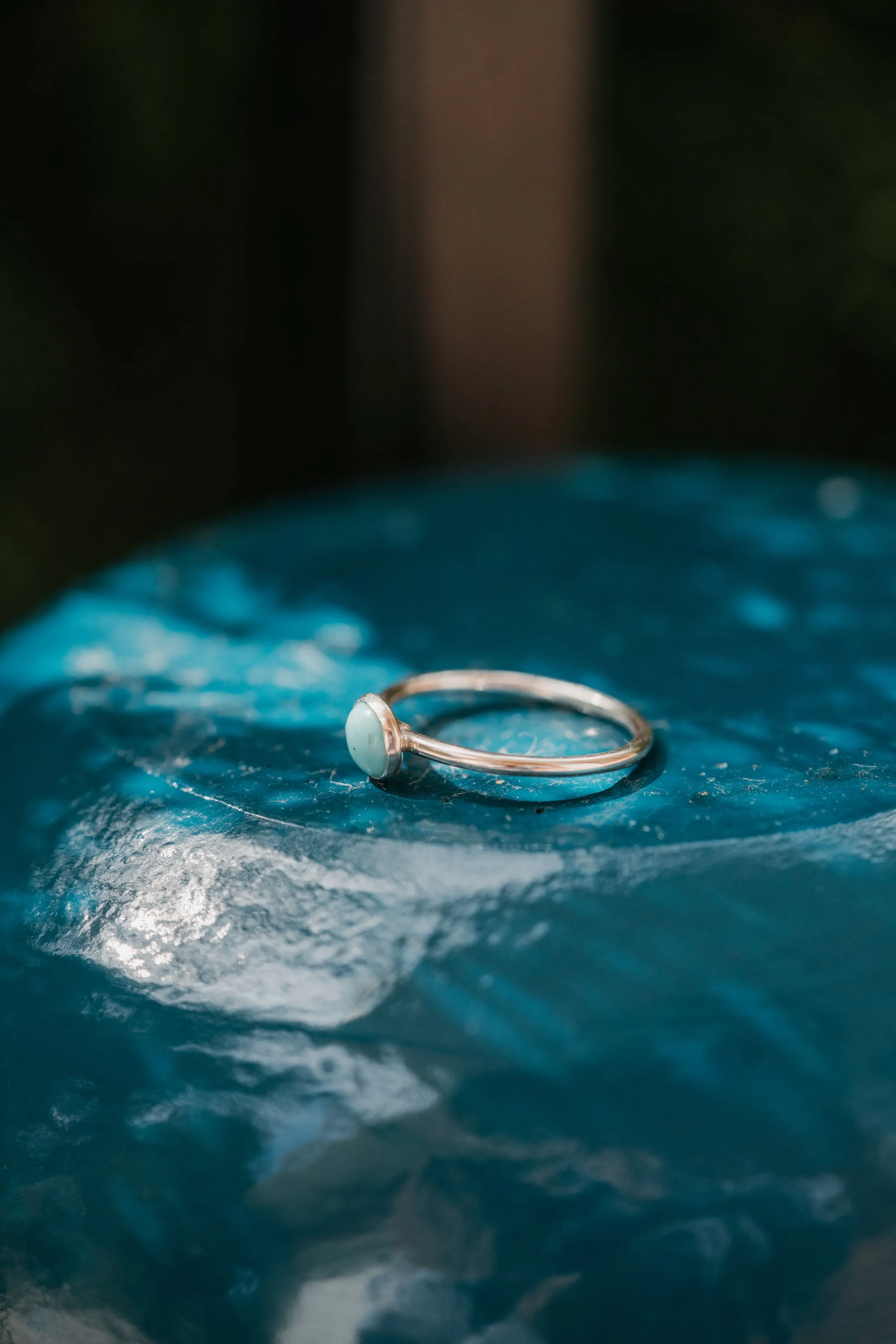 Collins Ring | 6 mm | Turquoise - FINAL SALE sold by Goldie Lew product image thumbnail 4