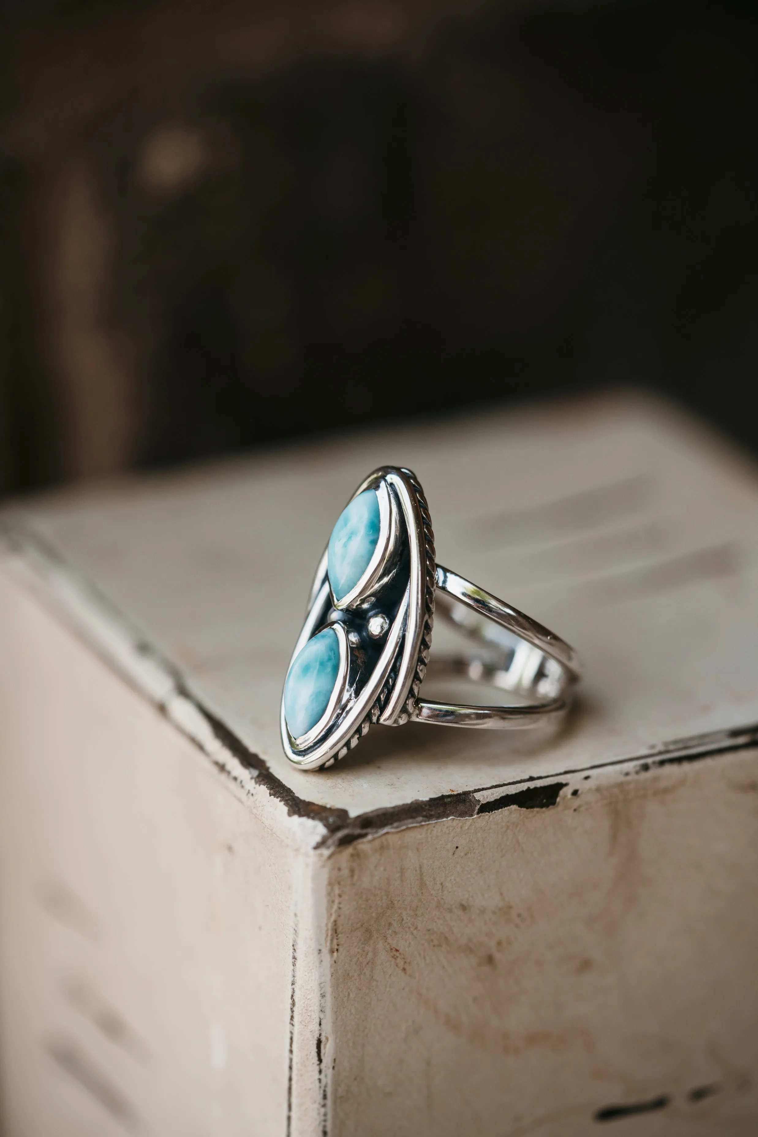 Juney Ring | Larimar sold by Goldie Lew product image thumbnail 2