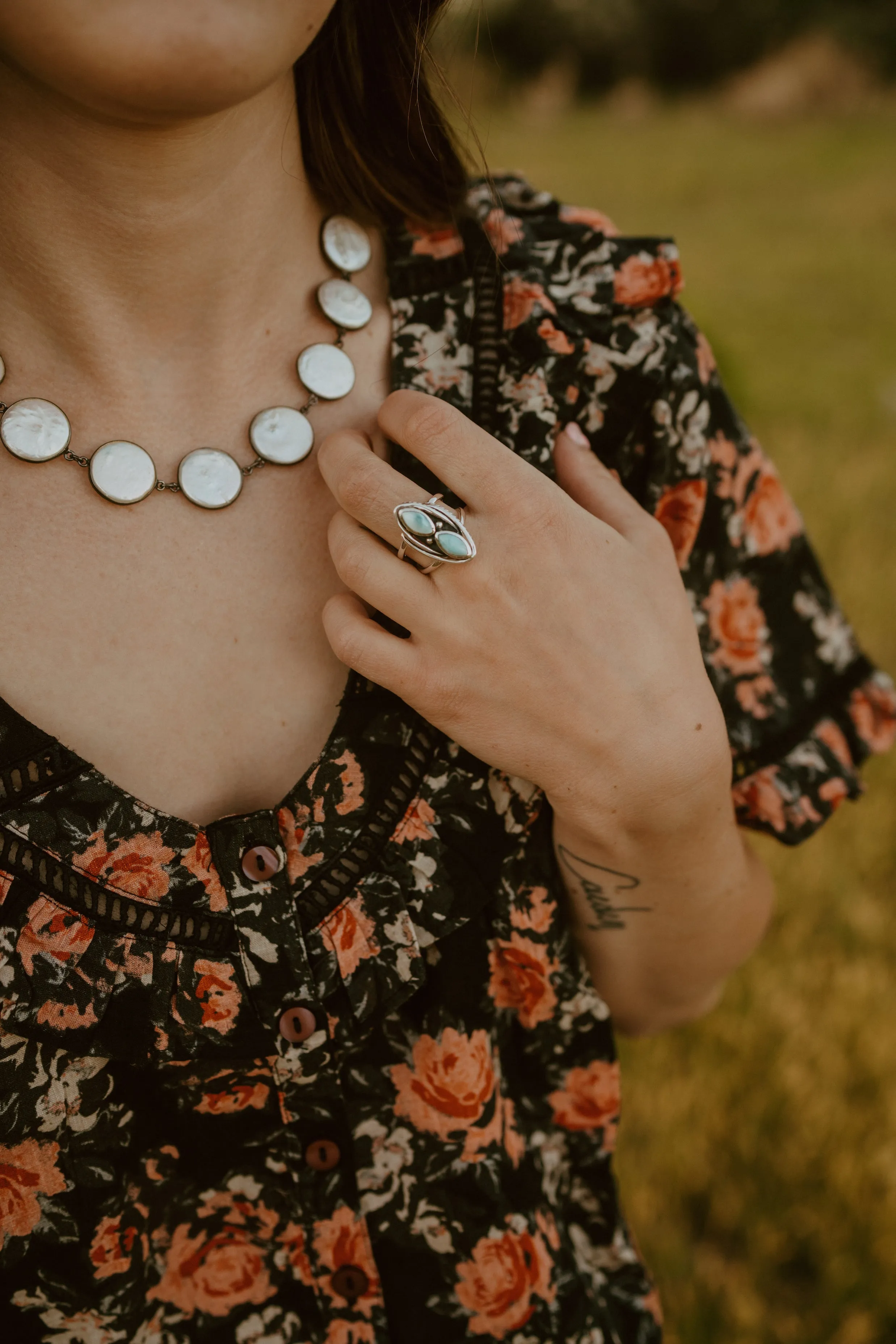 Juney Ring | Larimar sold by Goldie Lew product image thumbnail 5
