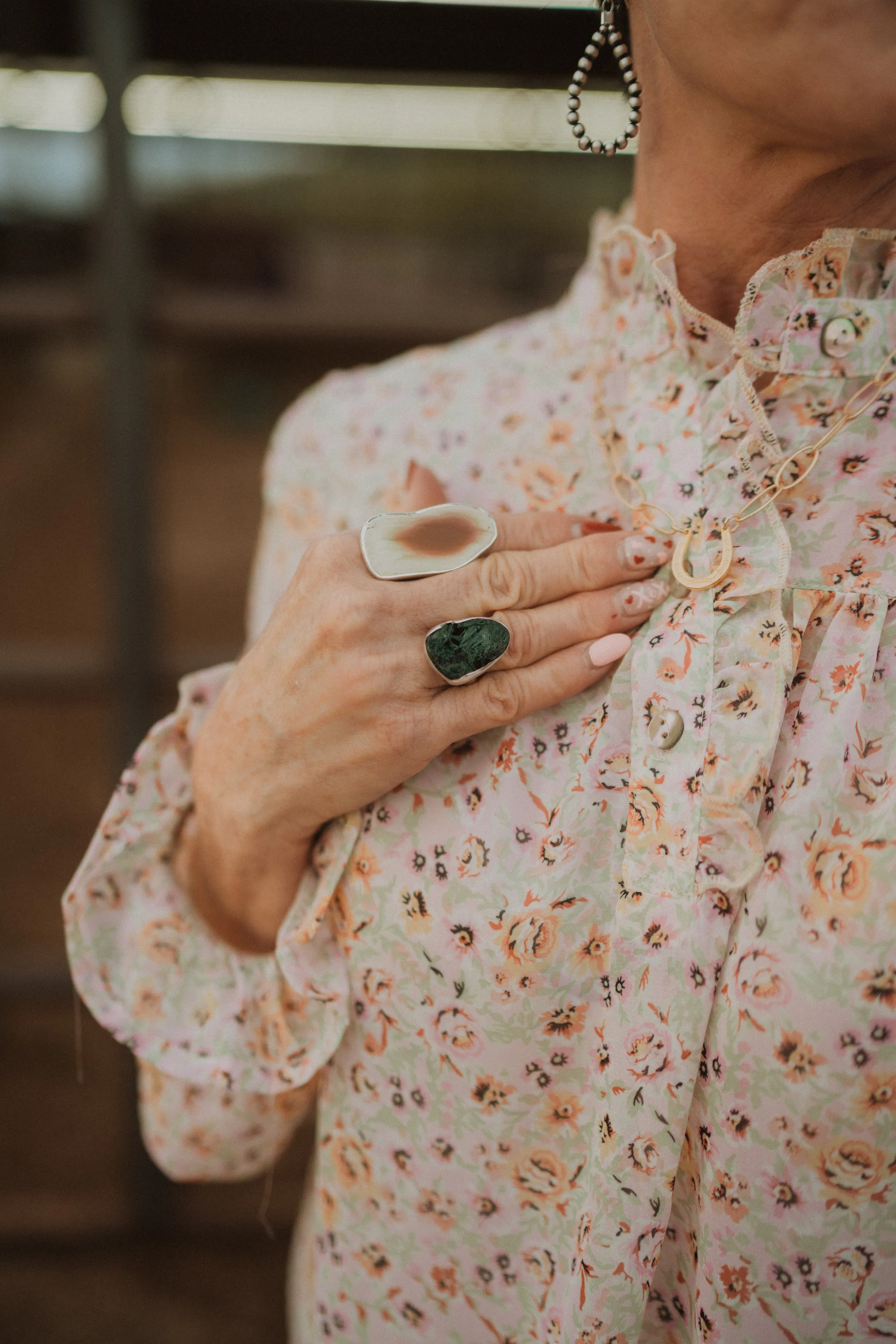 Otto Ring | Malachite Fiber sold by Goldie Lew product image thumbnail 5