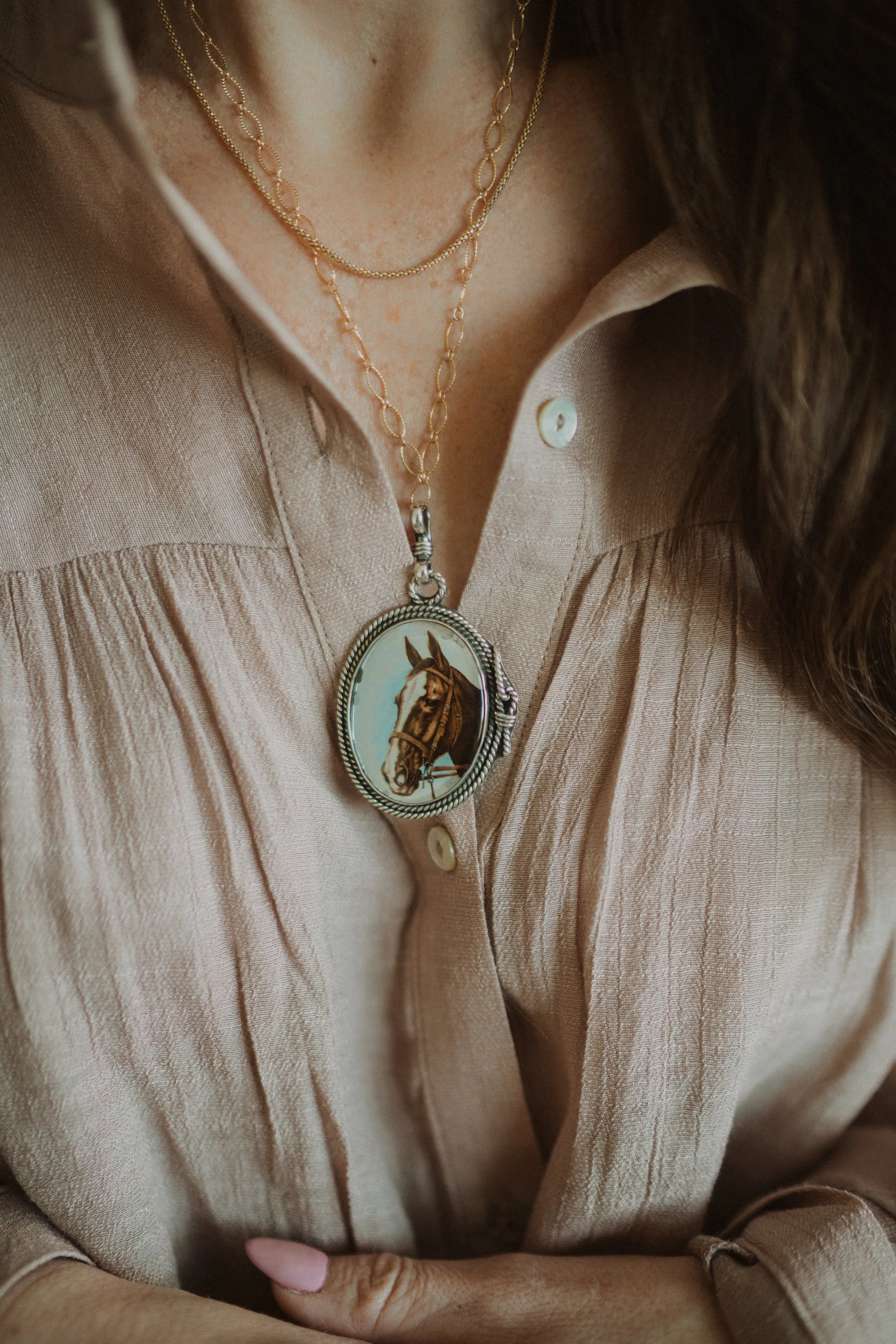 Brown Horse Necklace sold by Goldie Lew product image thumbnail 4