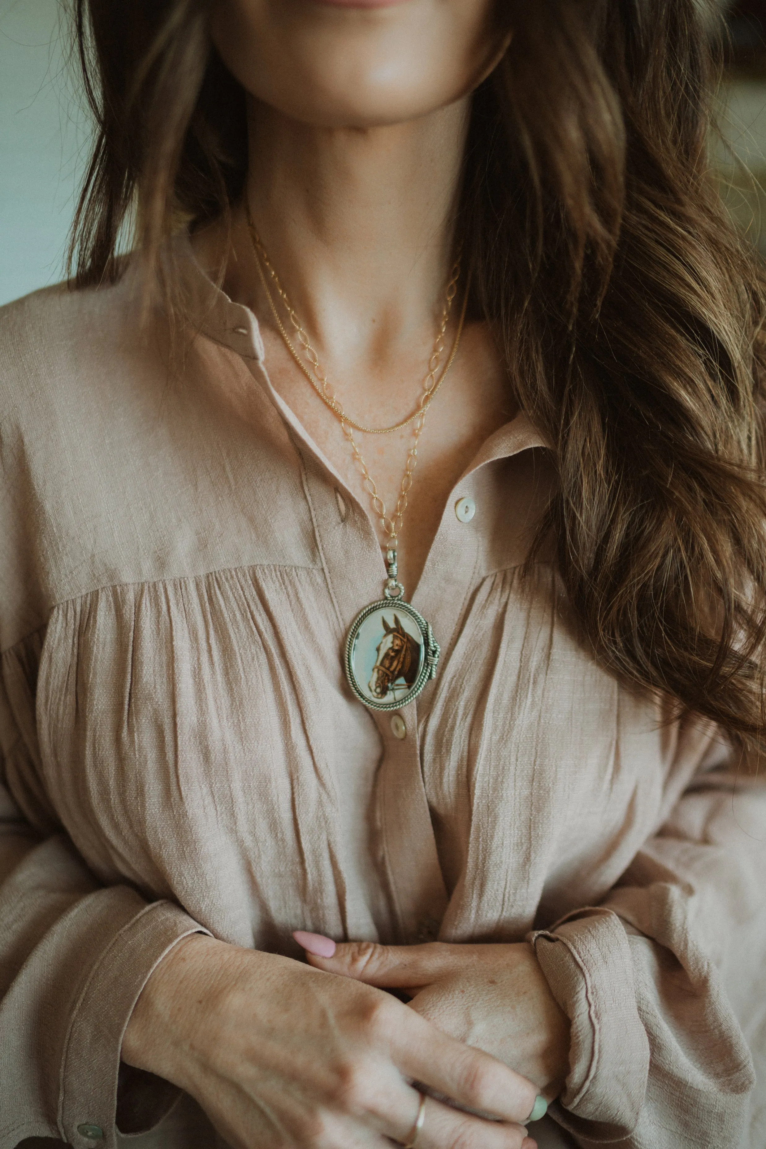 Brown Horse Necklace sold by Goldie Lew