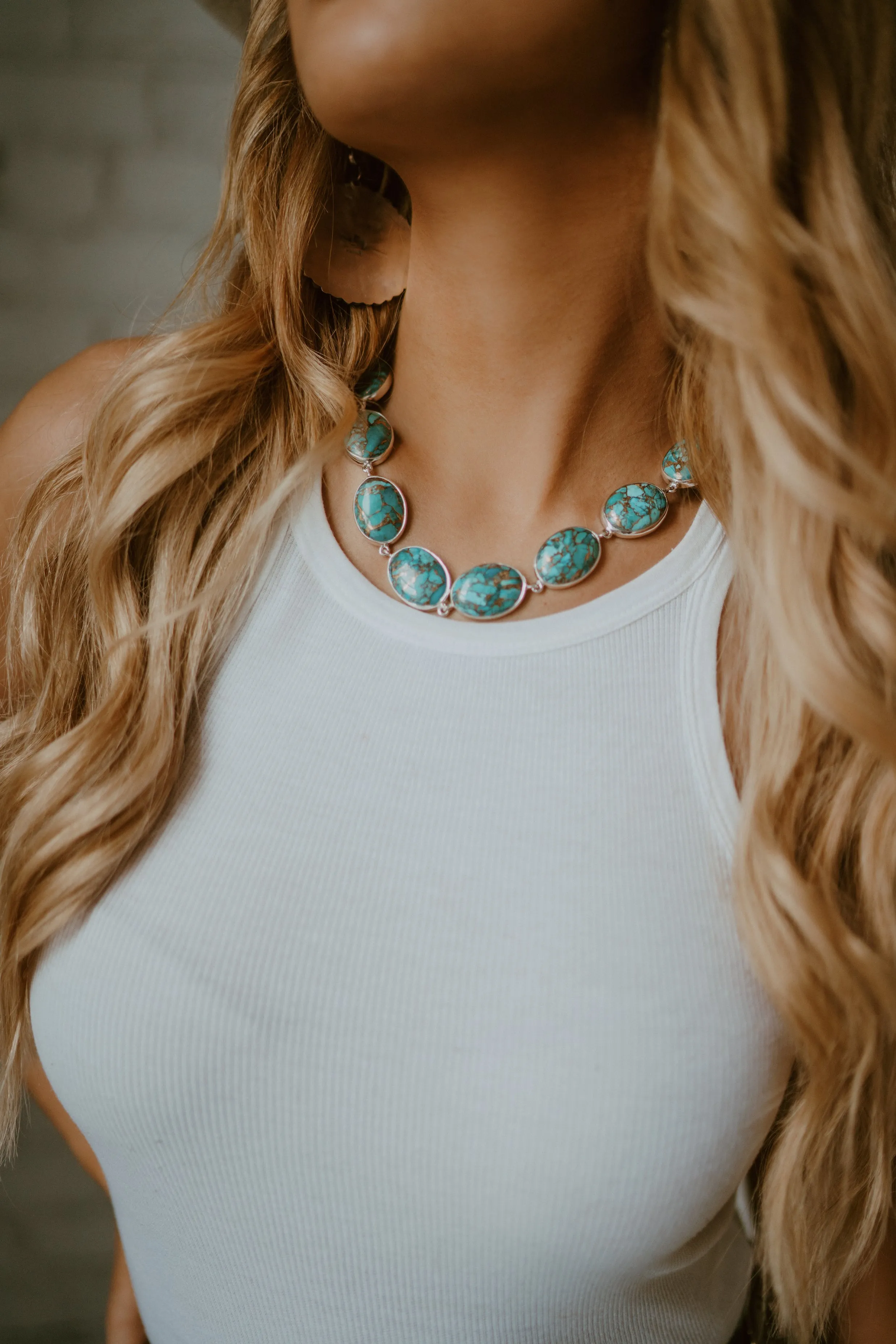Blaine Necklace | Turquoise sold by Goldie Lew