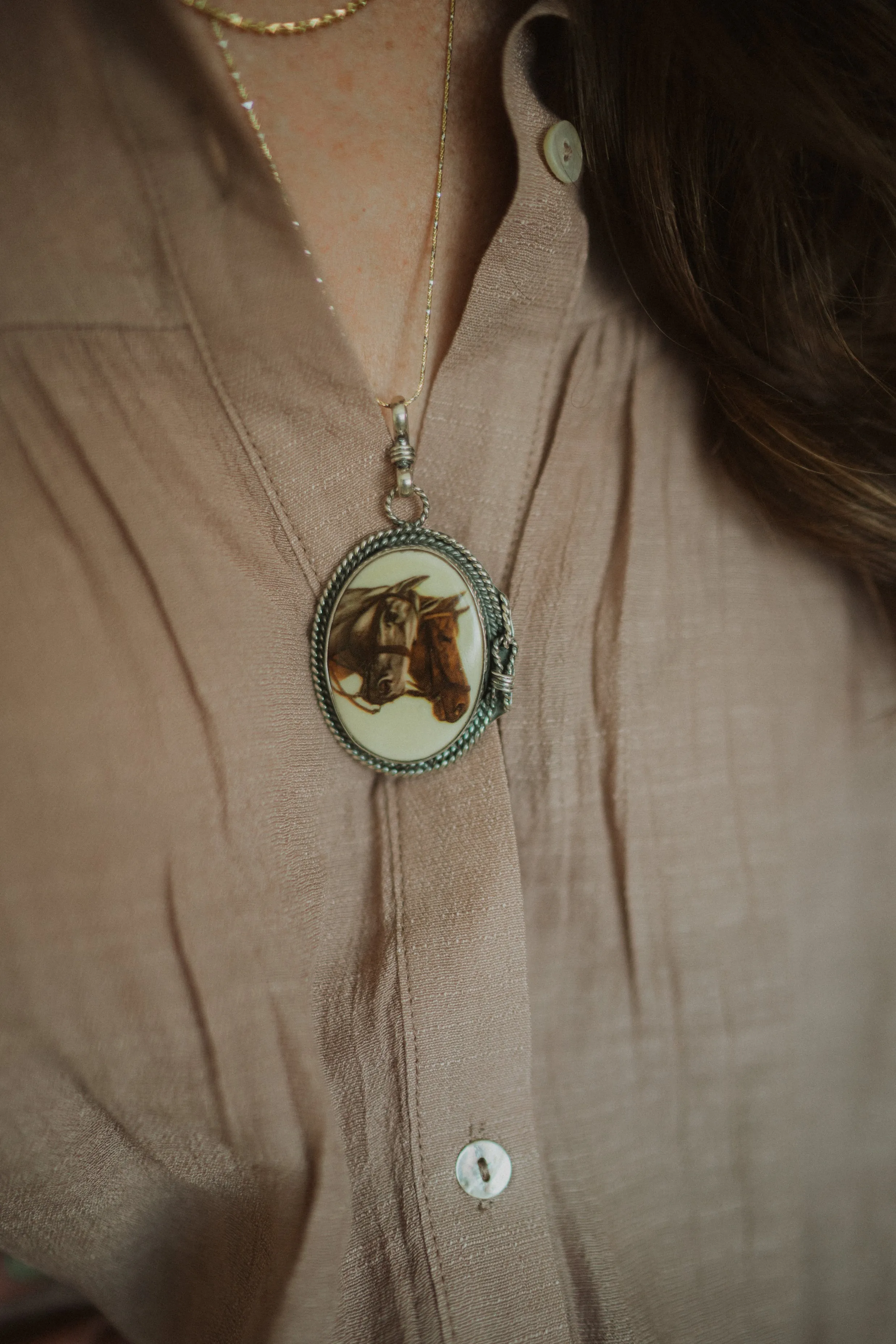 Serious Horses Necklace sold by Goldie Lew product image thumbnail 3