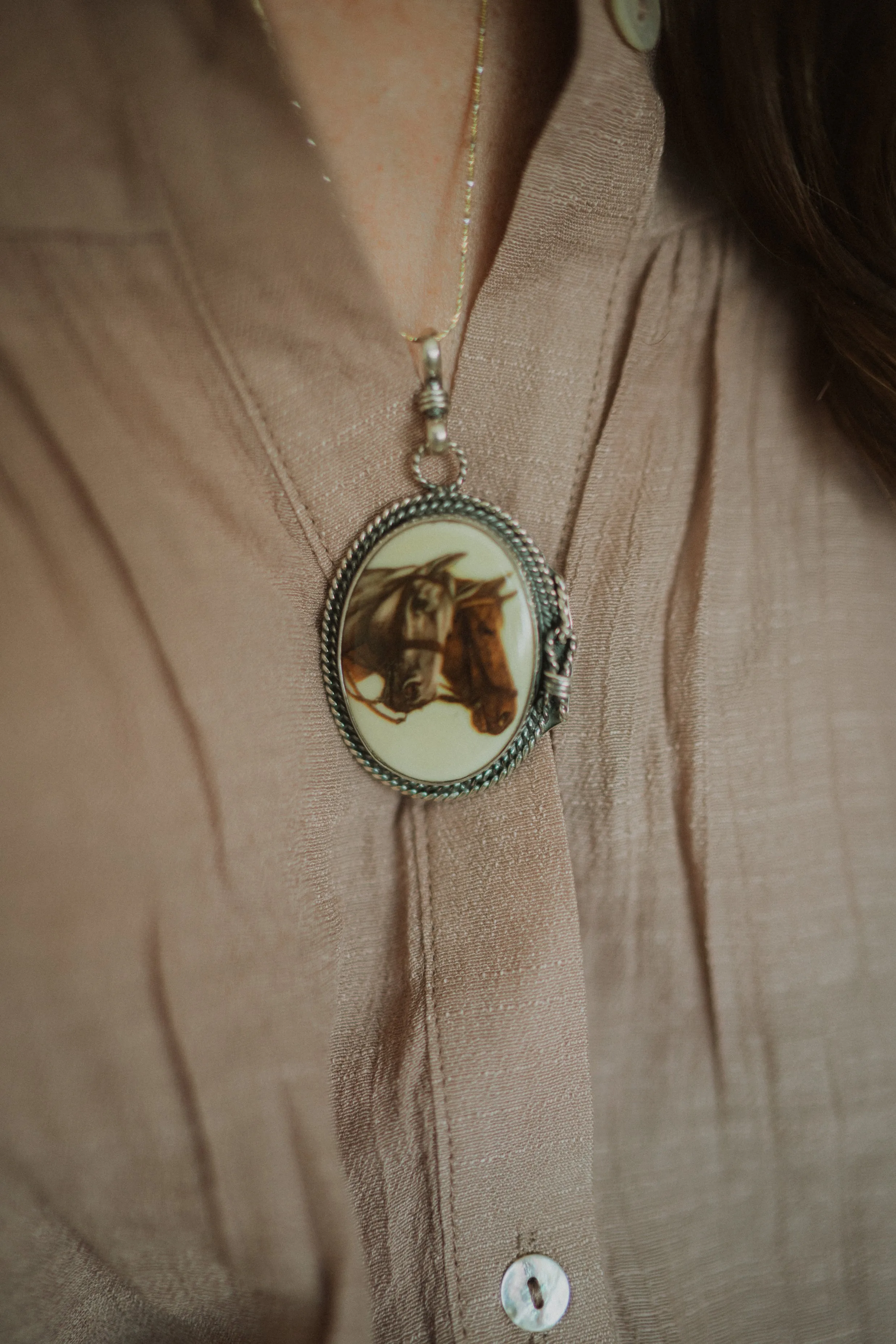 Serious Horses Necklace sold by Goldie Lew product image thumbnail 2