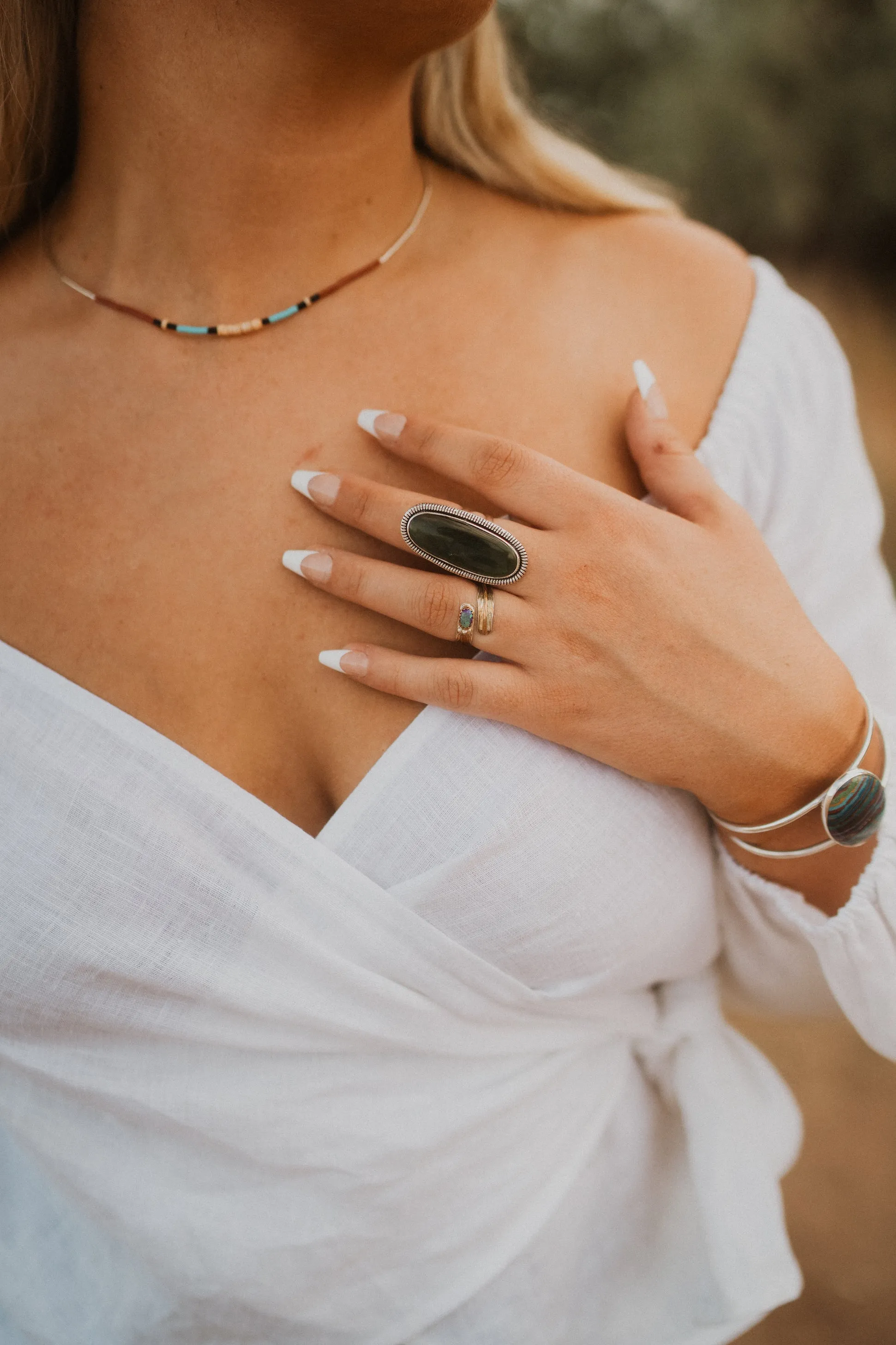 Hopkins Ring | Nephrite Jade sold by Goldie Lew product image thumbnail 4