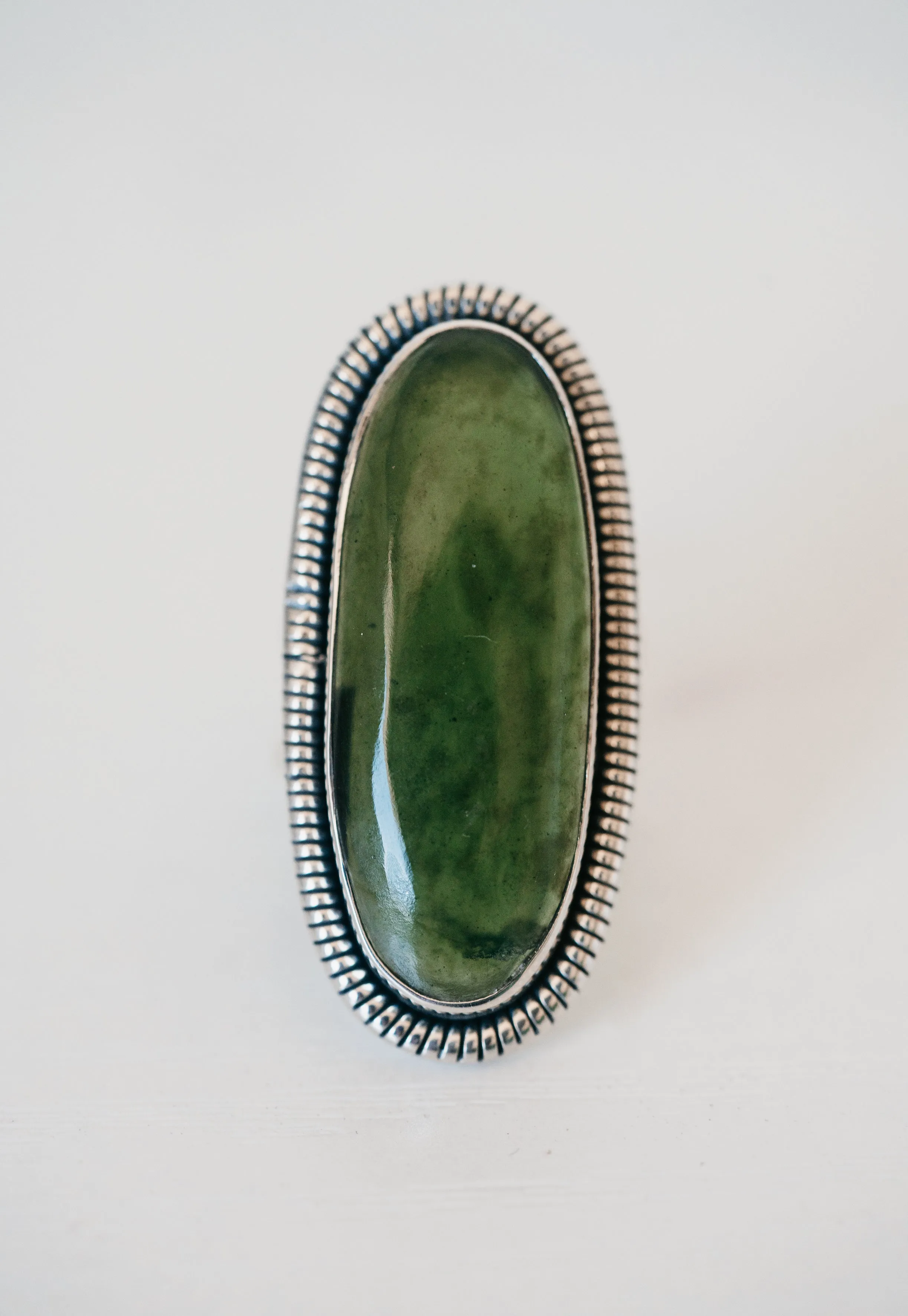 Hopkins Ring | Nephrite Jade sold by Goldie Lew