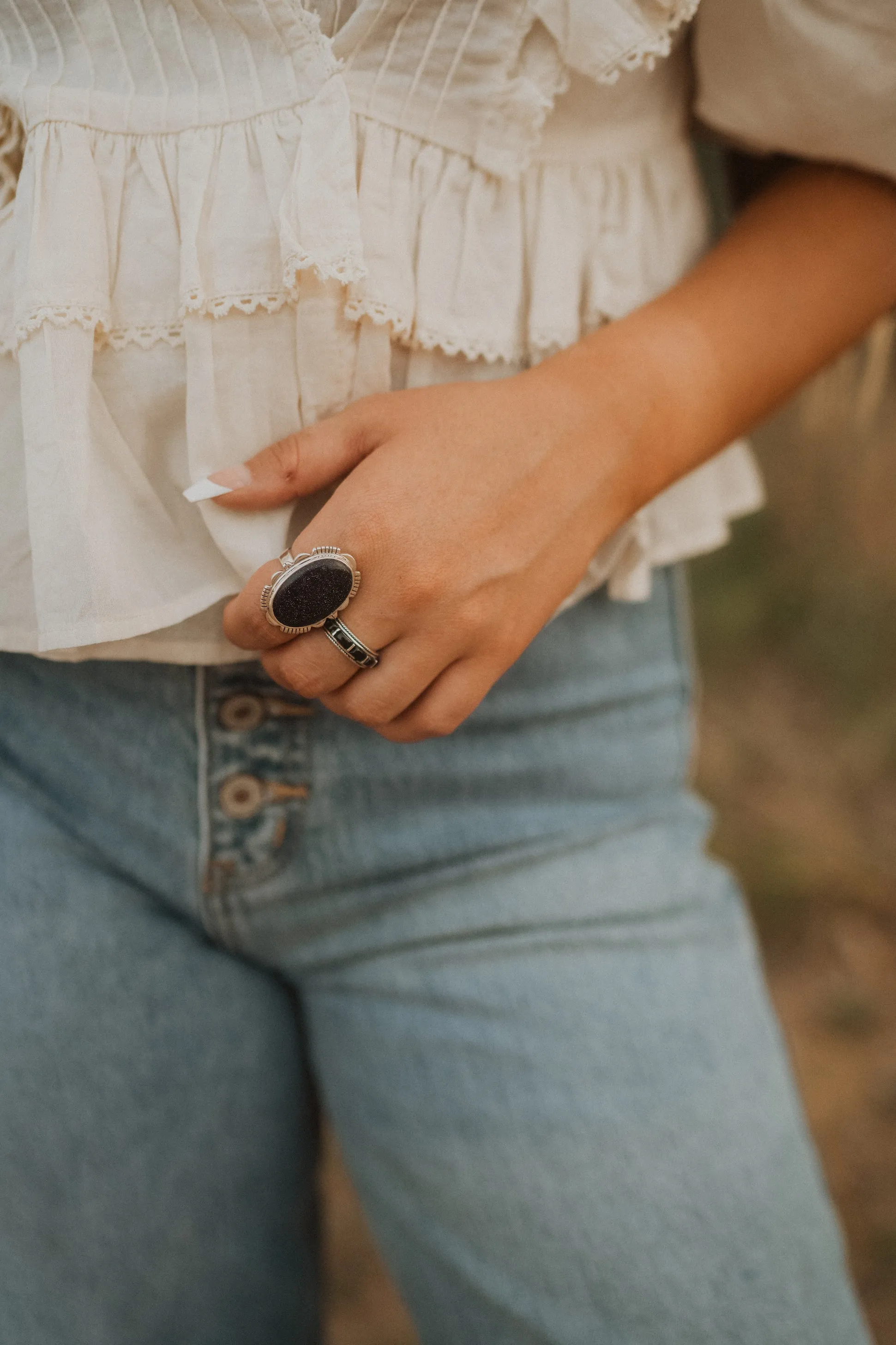 Elias Ring | Black Onyx sold by Goldie Lew product image thumbnail 2