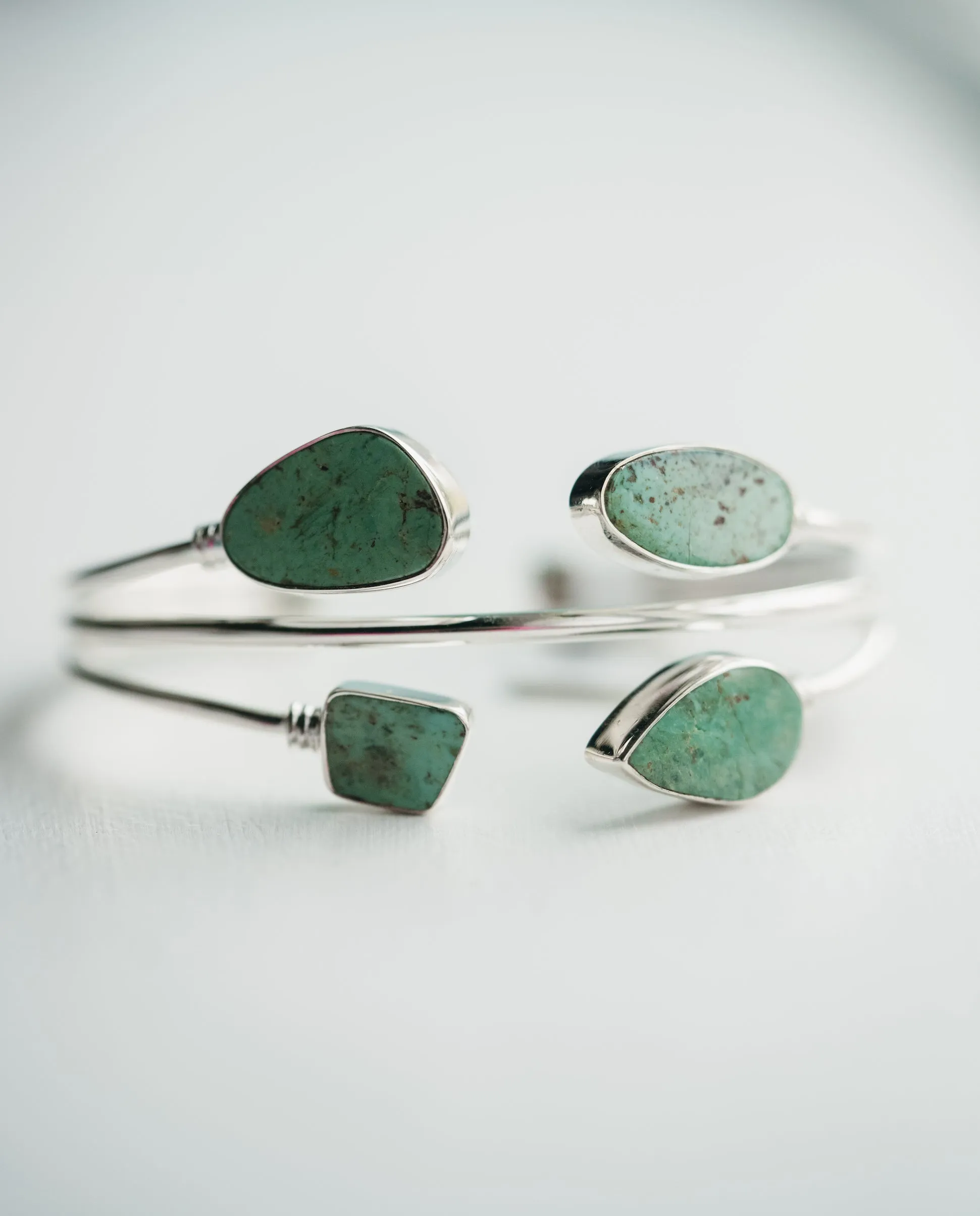 Faro Cuff | Green Turquoise sold by Goldie Lew product image thumbnail 2