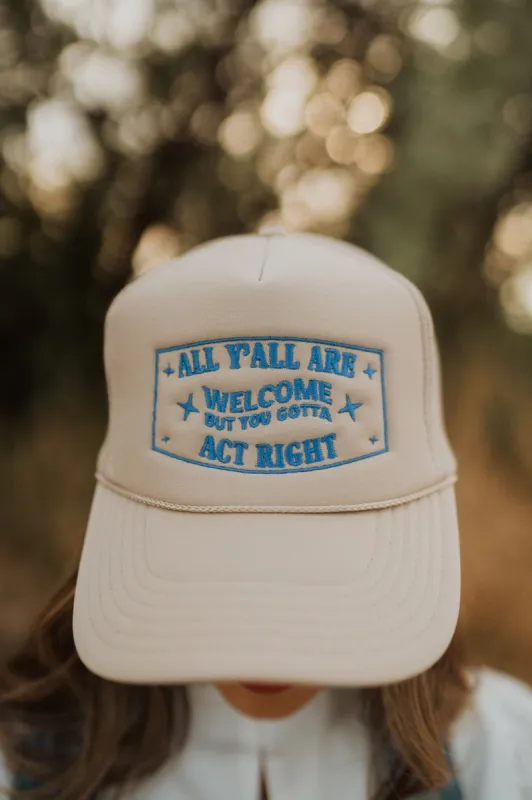 Act Right Trucker Hat sold by Goldie Lew