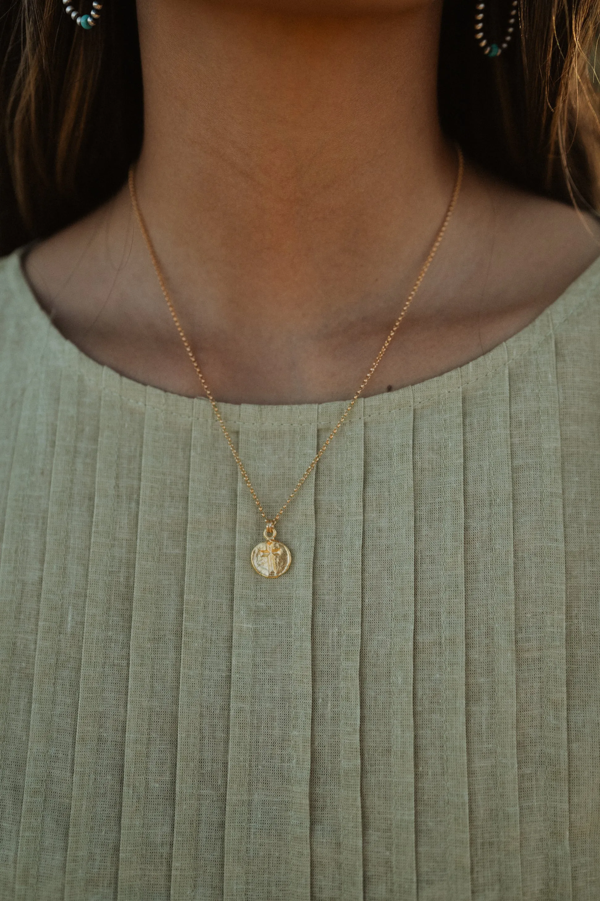 La Cruz Necklace | Gold sold by Goldie Lew product image thumbnail 3