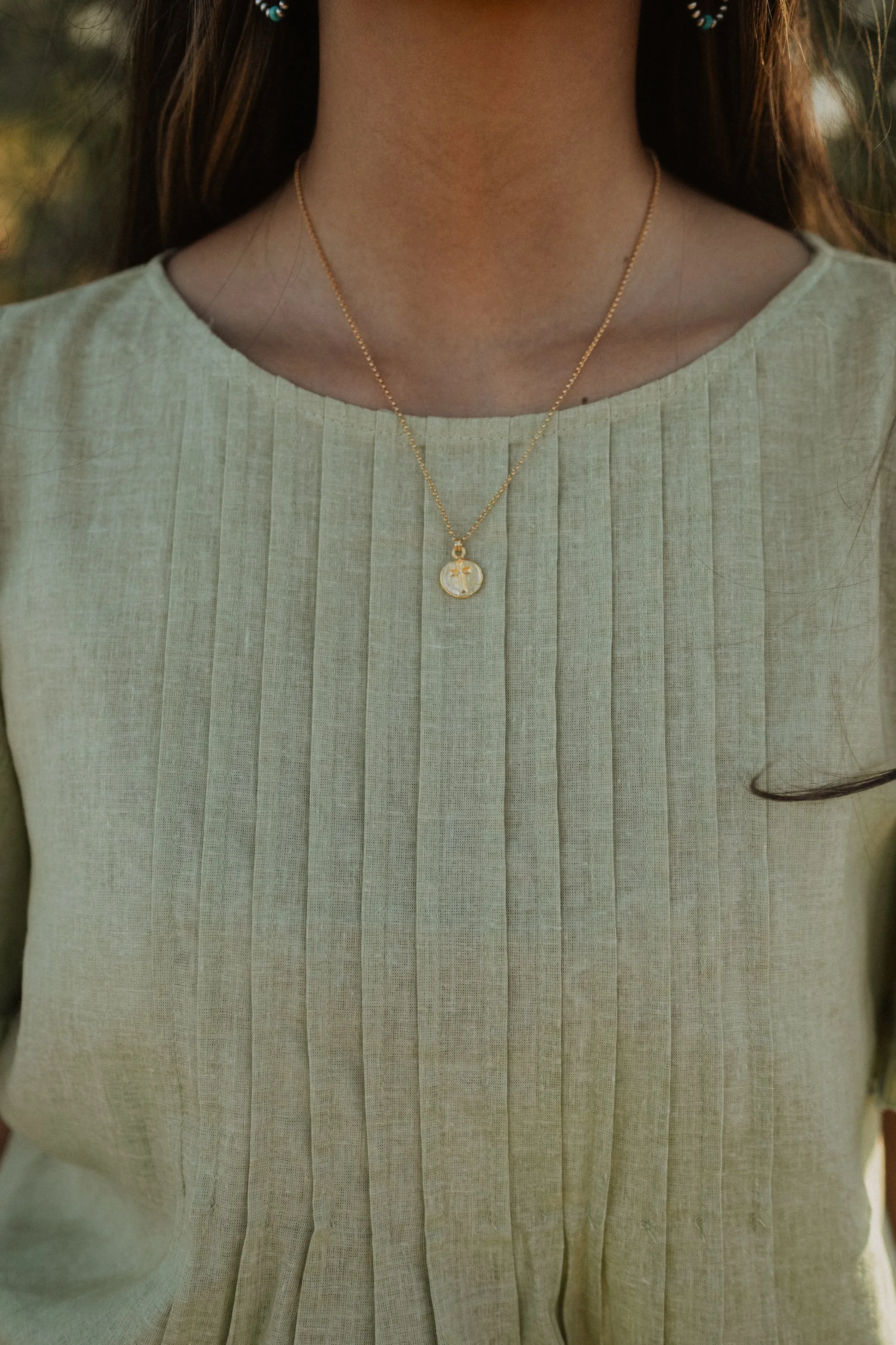 La Cruz Necklace | Gold sold by Goldie Lew product image thumbnail 2