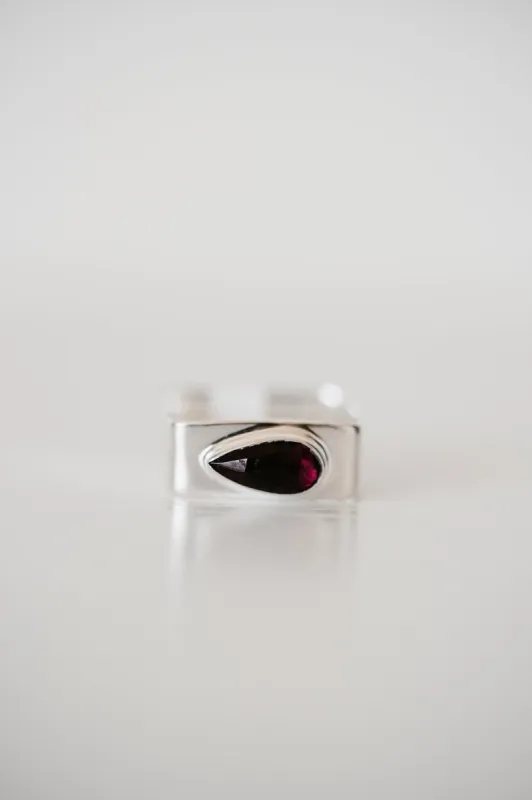Almeda Ring | Red Garnet sold by Goldie Lew