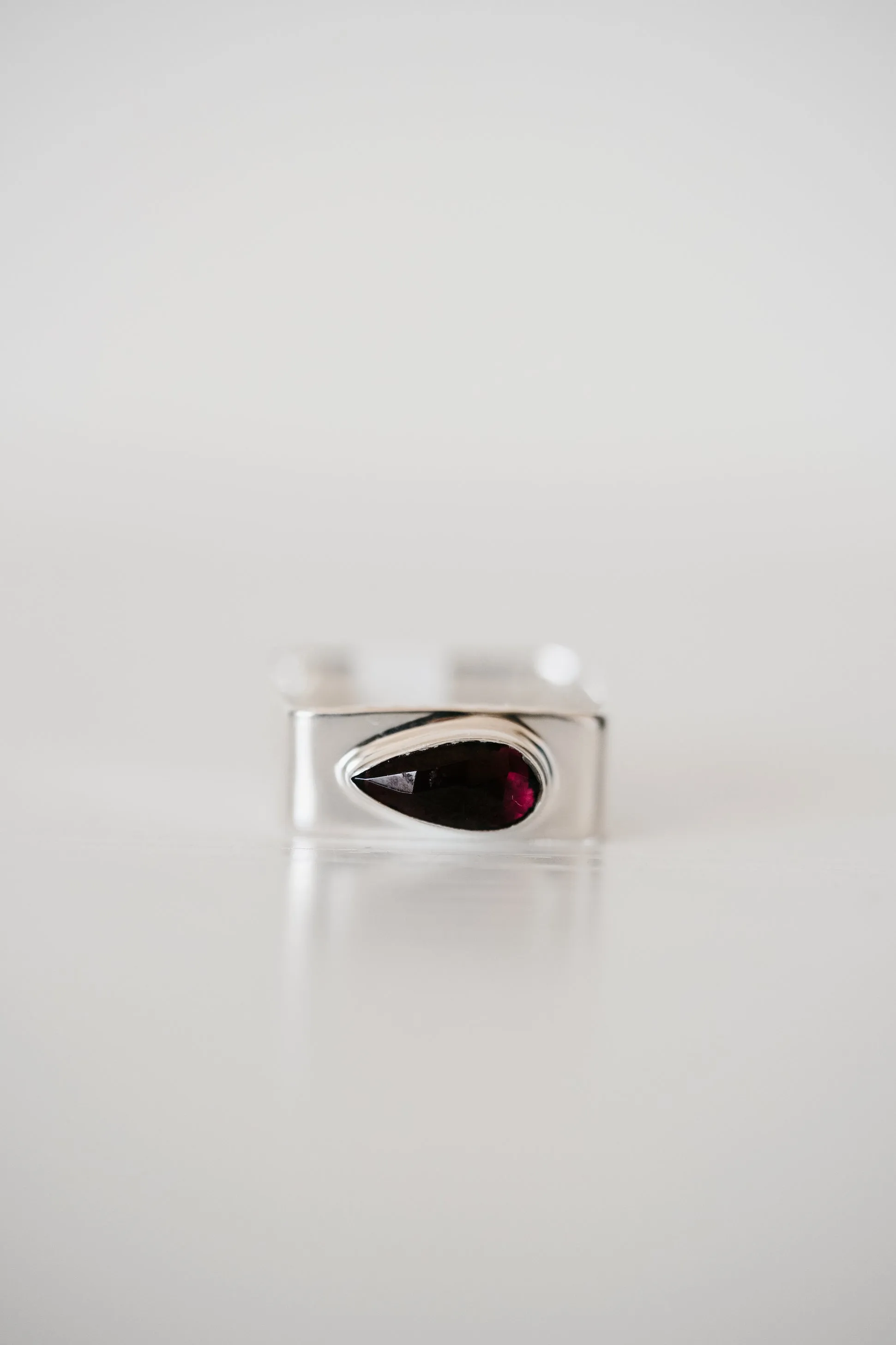 Almeda Ring | Red Garnet sold by Goldie Lew