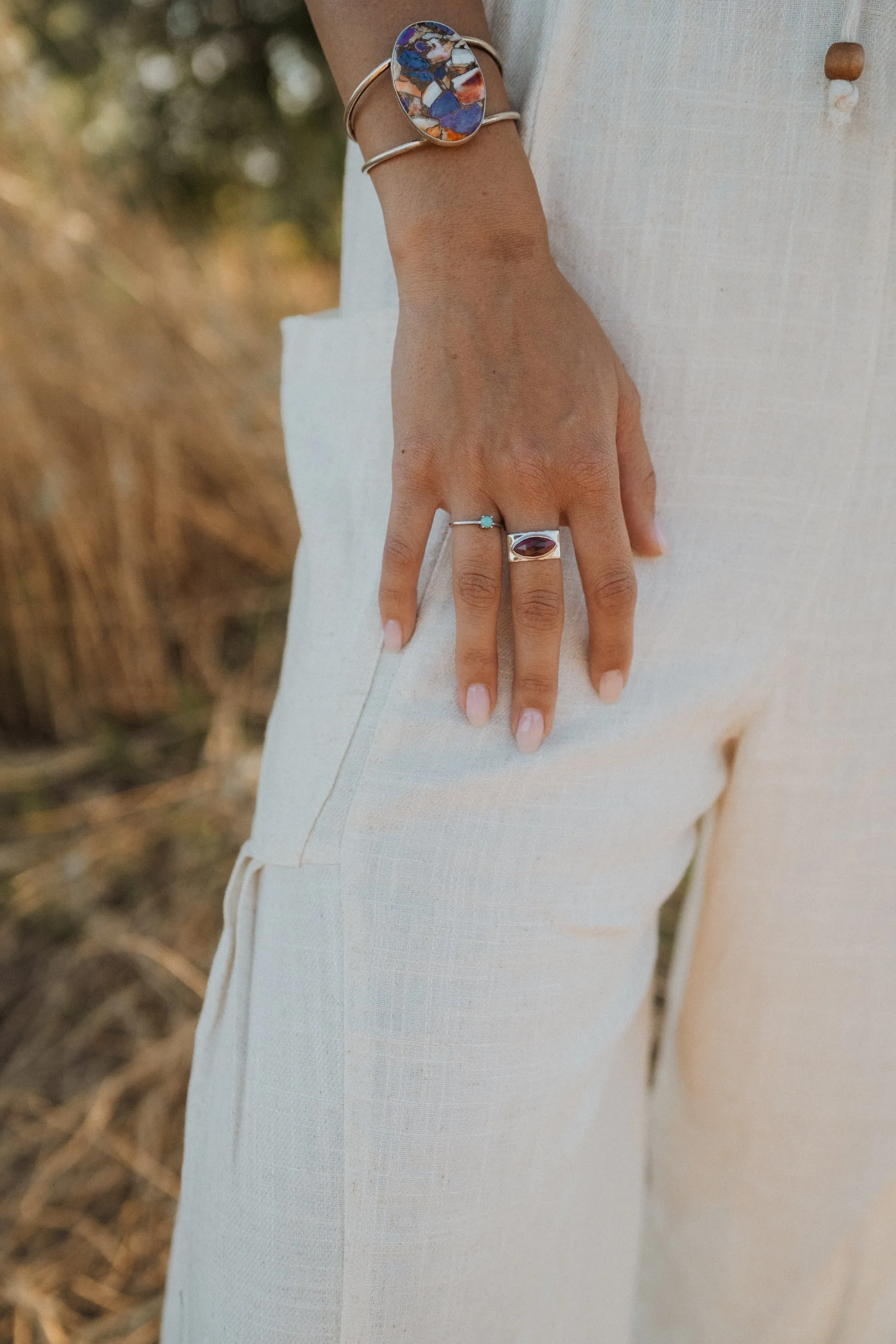 Almeda Ring | Red Garnet sold by Goldie Lew product image thumbnail 2