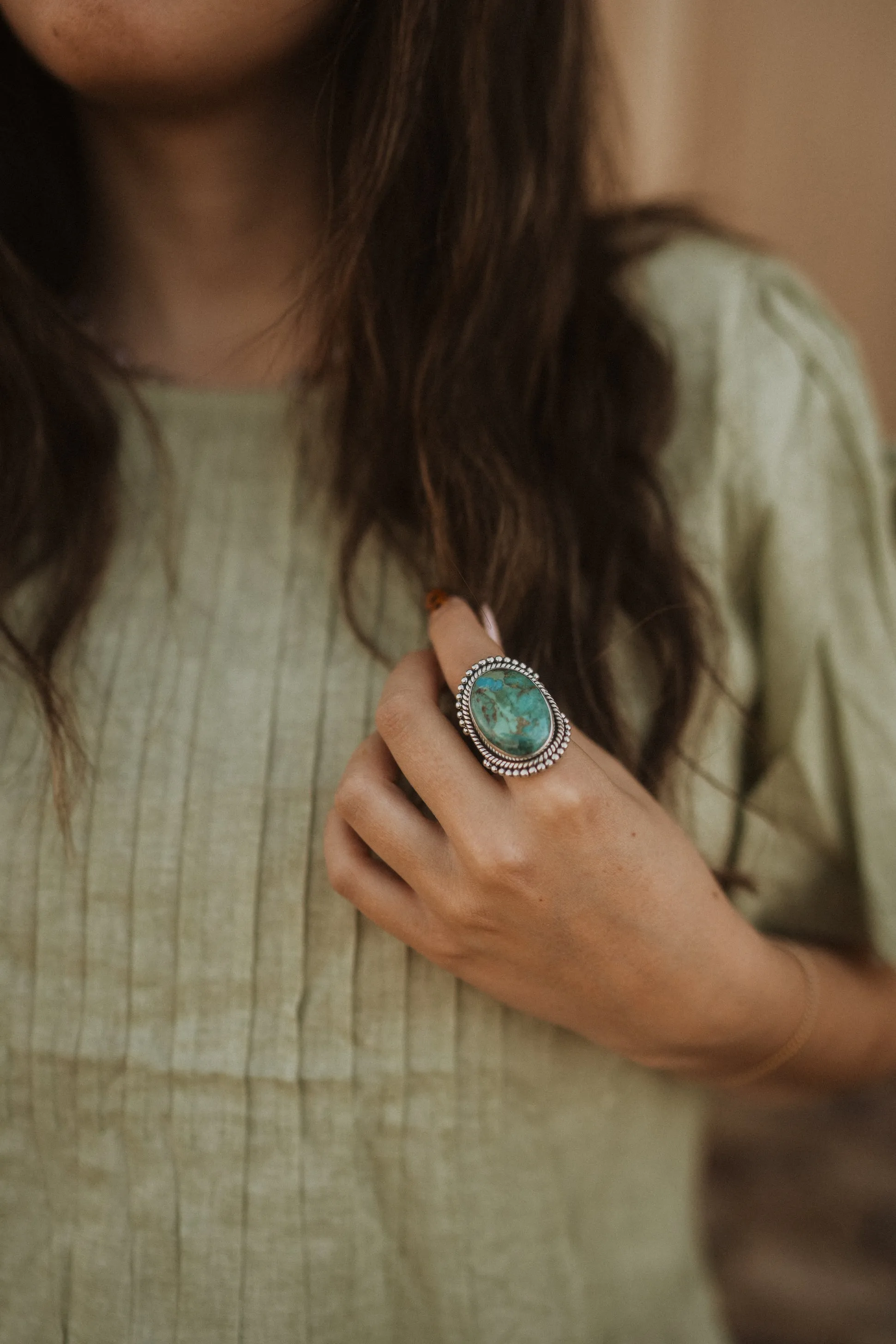 Evelina Ring | Turquoise sold by Goldie Lew product image thumbnail 2