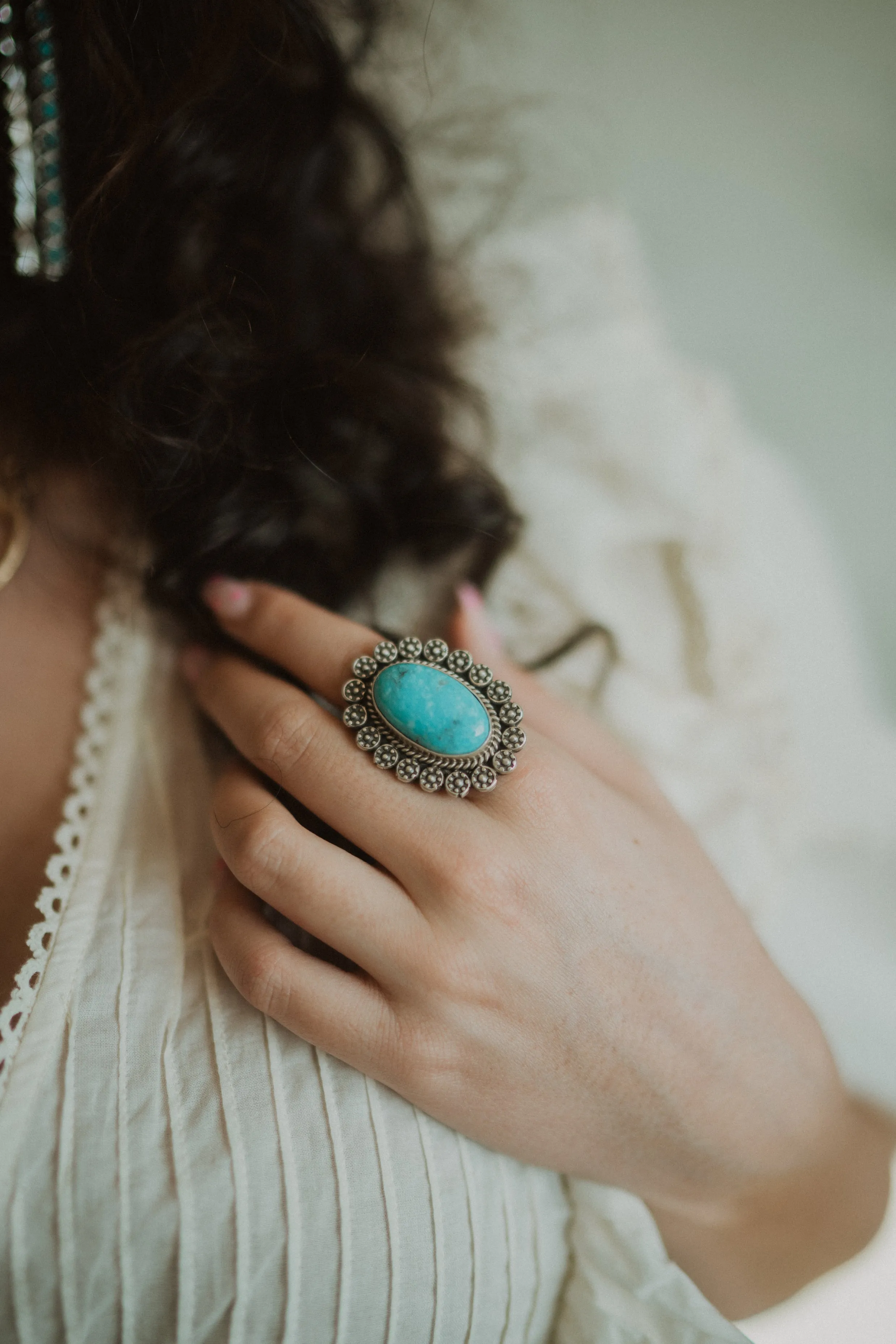 Amora Ring | Kingman Turquoise - FINAL SALE sold by Goldie Lew product image thumbnail 2