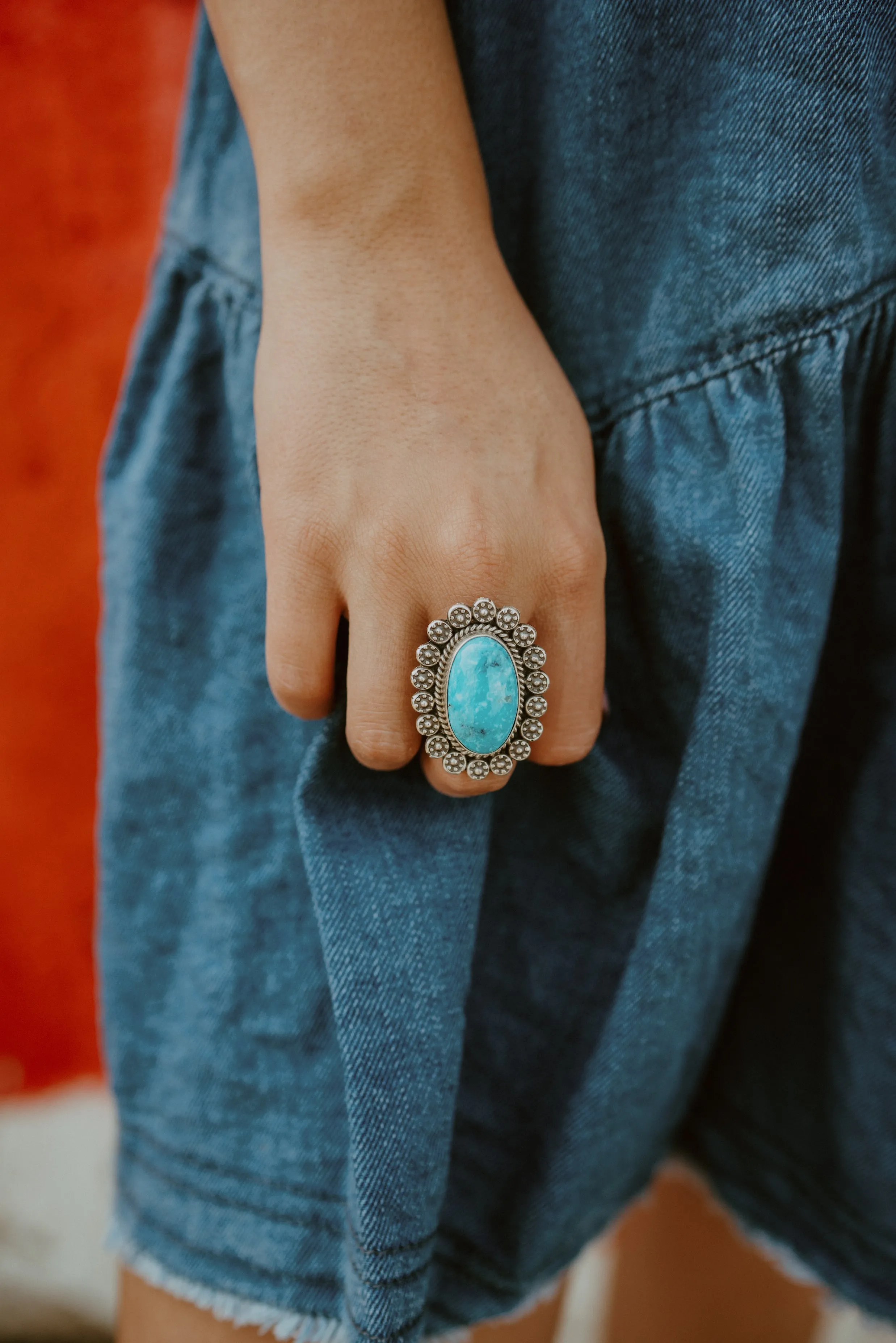 Amora Ring | Kingman Turquoise - FINAL SALE sold by Goldie Lew product image thumbnail 5