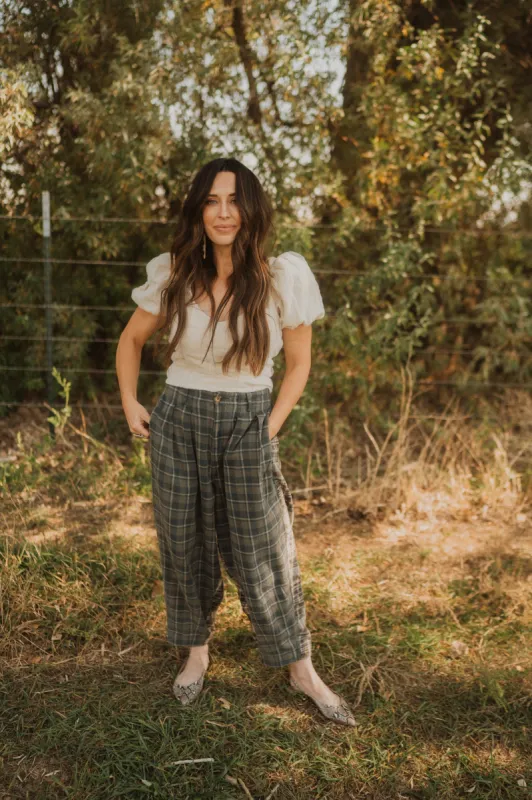 Mariel Plaid Pants made by Goldie Lew