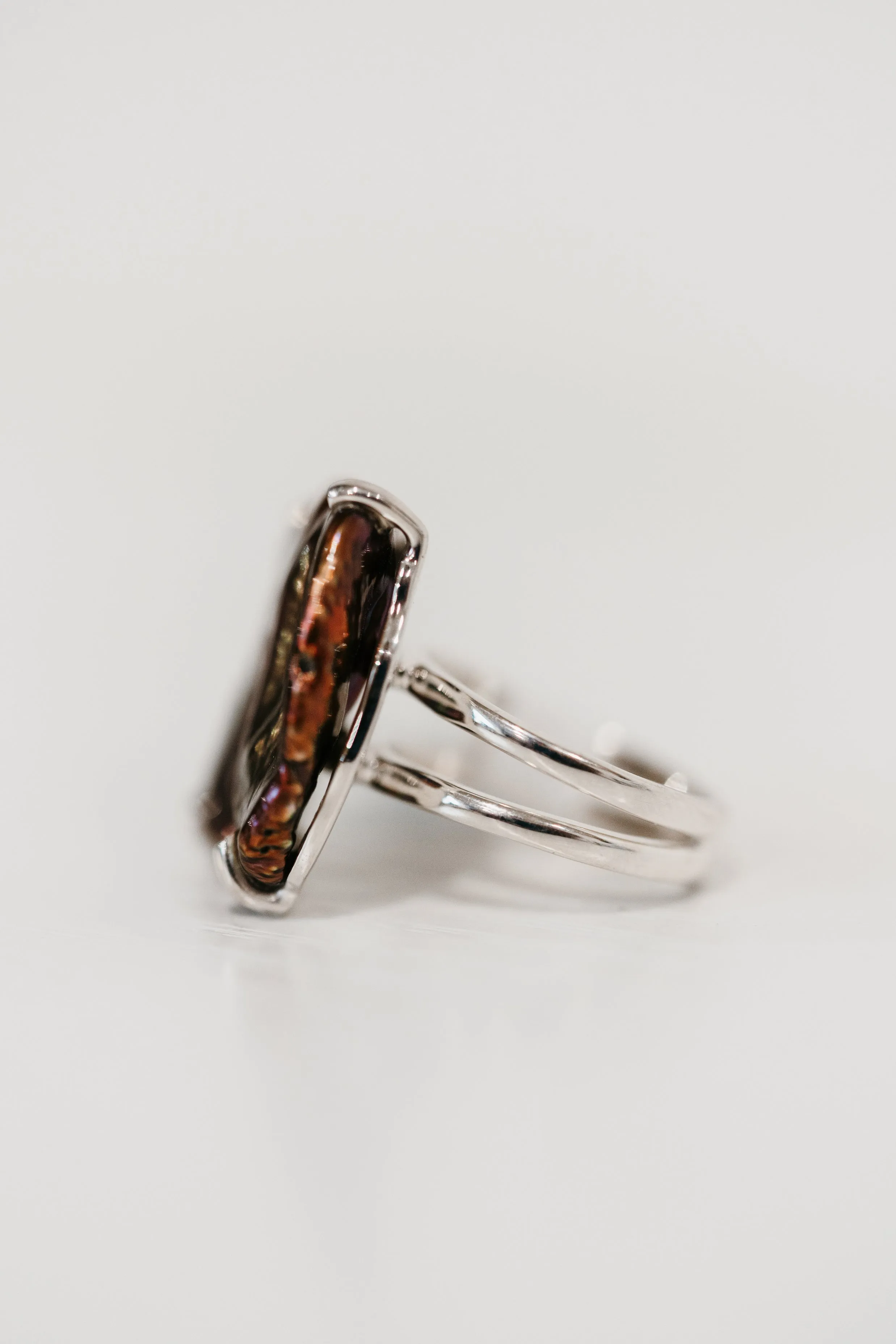 Crystelle Ring | Chocolate Pearl sold by Goldie Lew product image thumbnail 4