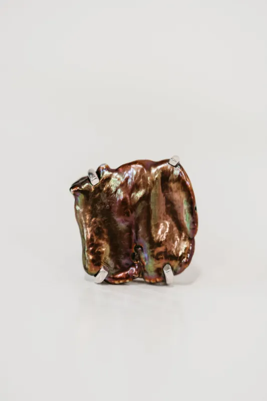 Crystelle Ring | Chocolate Pearl sold by Goldie Lew
