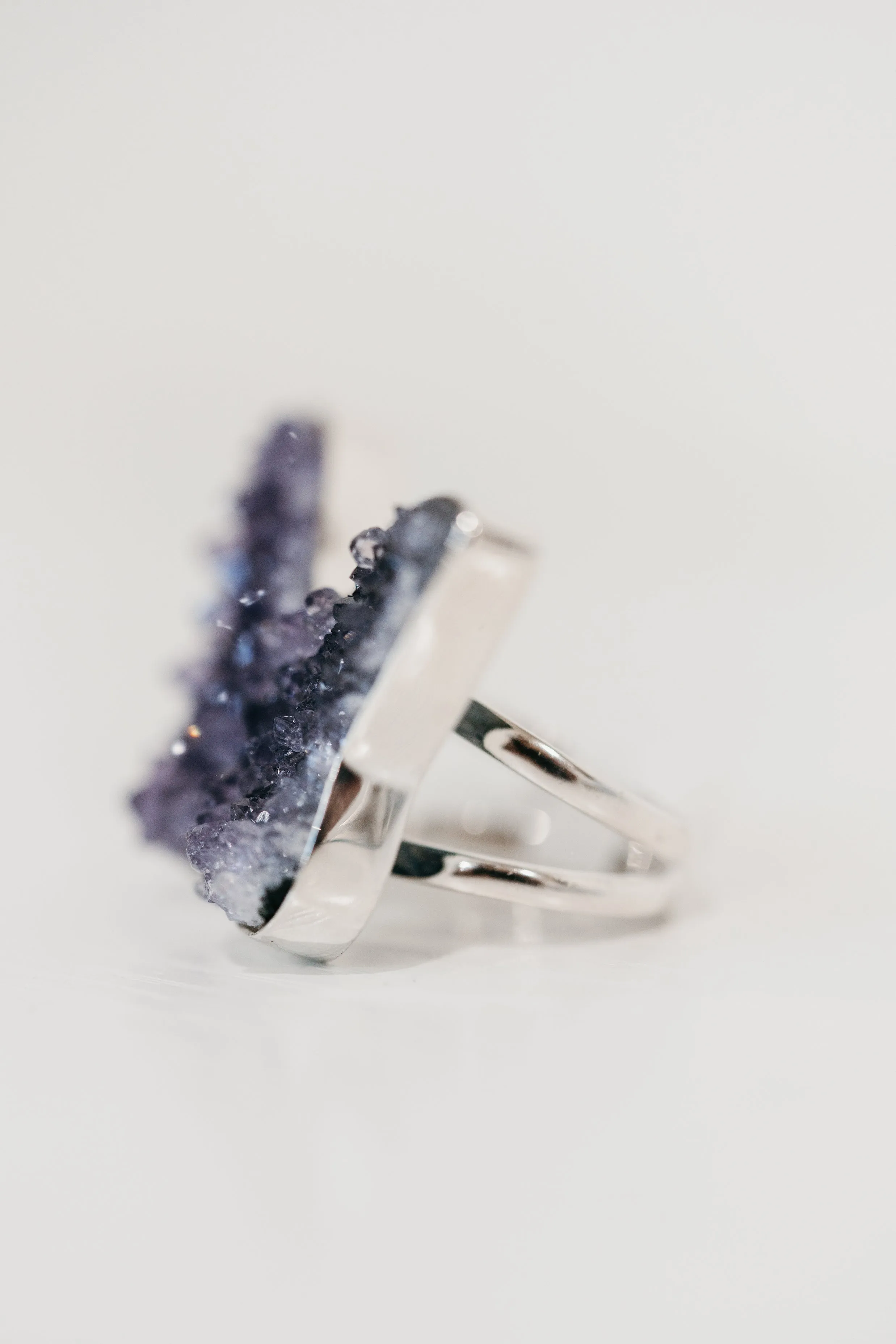 Purple Butterfly Ring | Geode Amethyst sold by Goldie Lew product image thumbnail 5