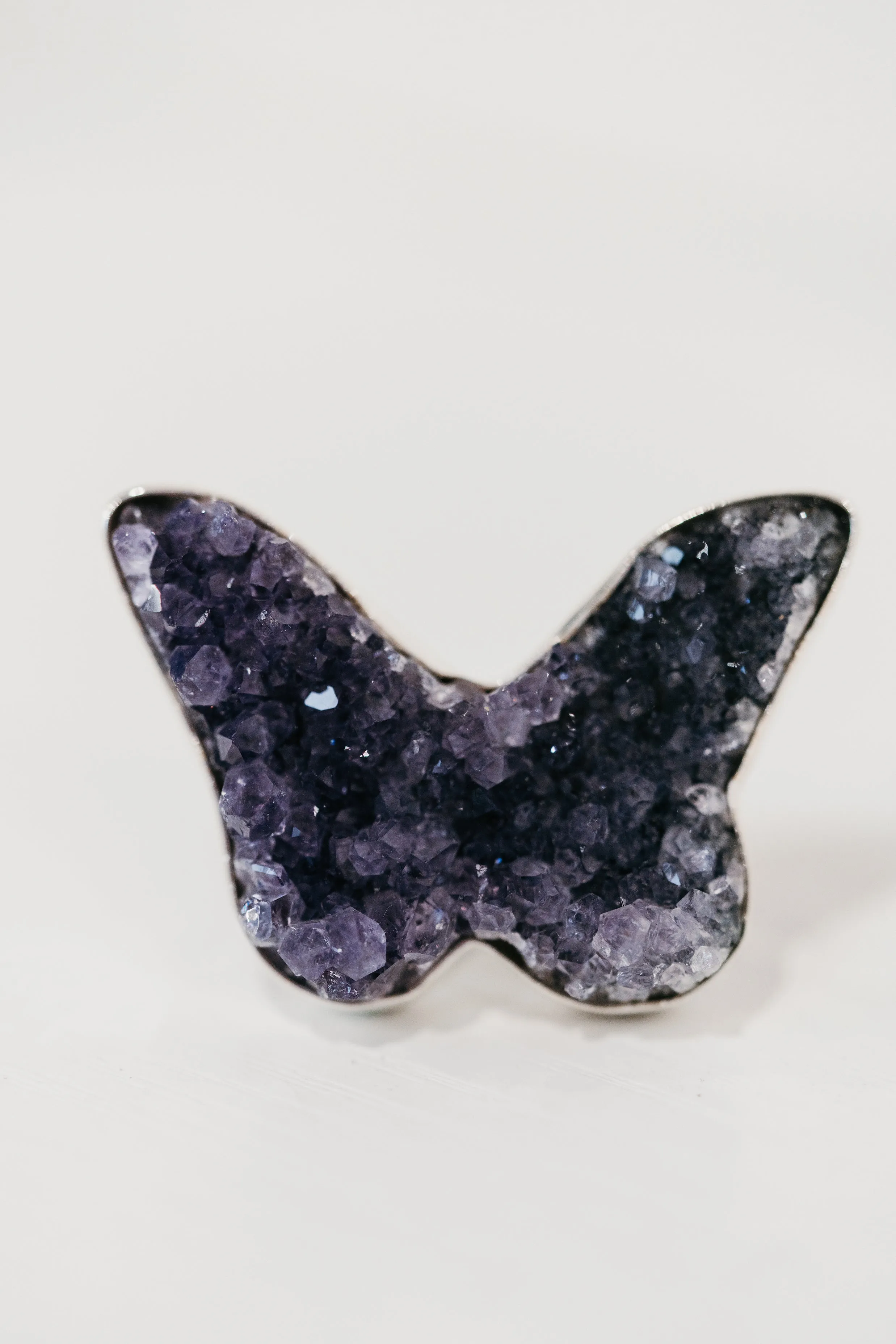 Purple Butterfly Ring | Geode Amethyst sold by Goldie Lew product image thumbnail 2