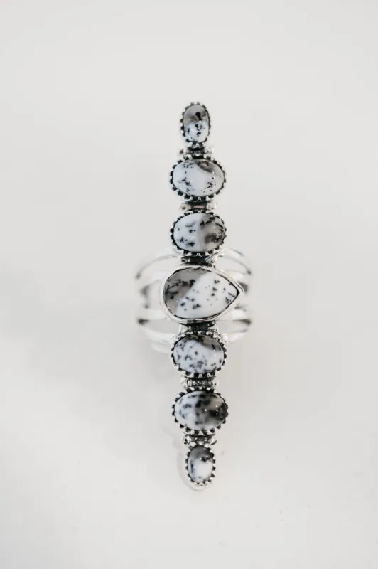Salihah Ring | Dendritic Opal sold by Goldie Lew