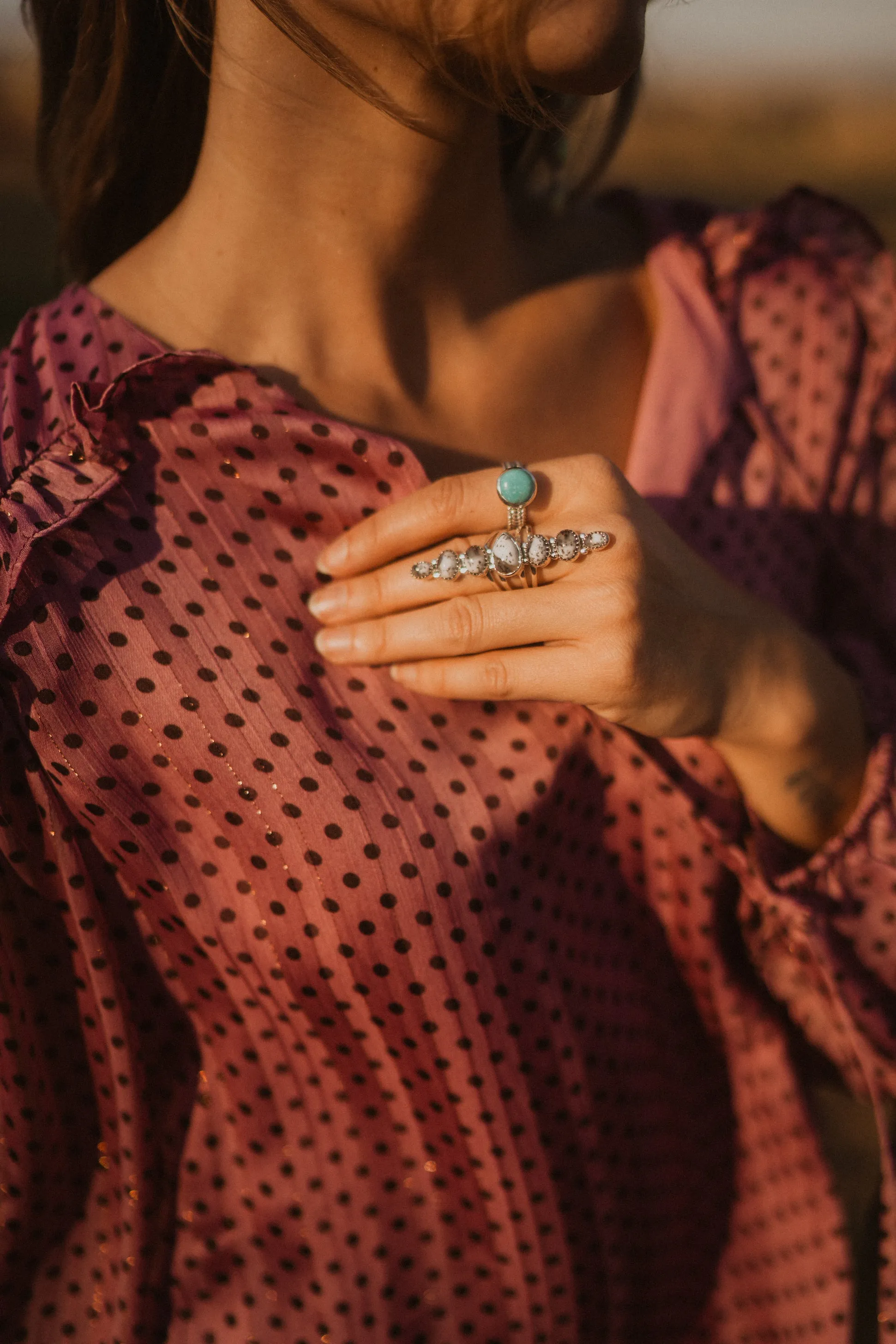Salihah Ring | Dendritic Opal sold by Goldie Lew product image thumbnail 2