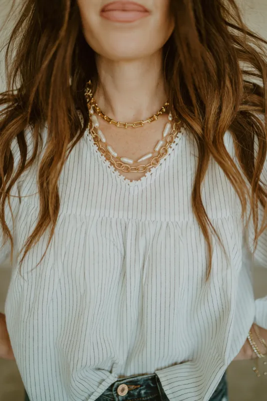 Golden Pearls Necklace Set sold by Goldie Lew
