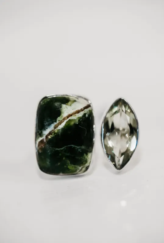 Randy Ring | Ocean Jasper + Amethyst sold by Goldie Lew