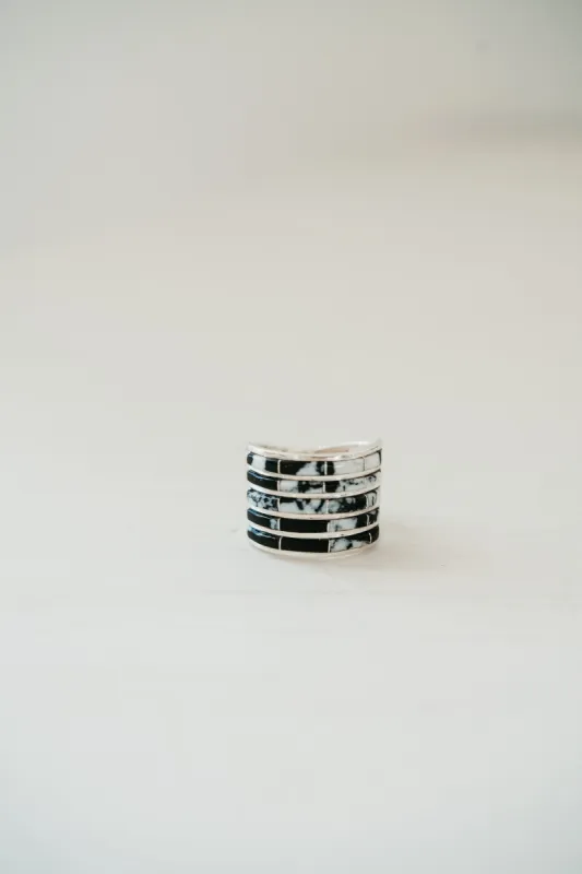 5 Bar Ring | White Buffalo sold by Goldie Lew