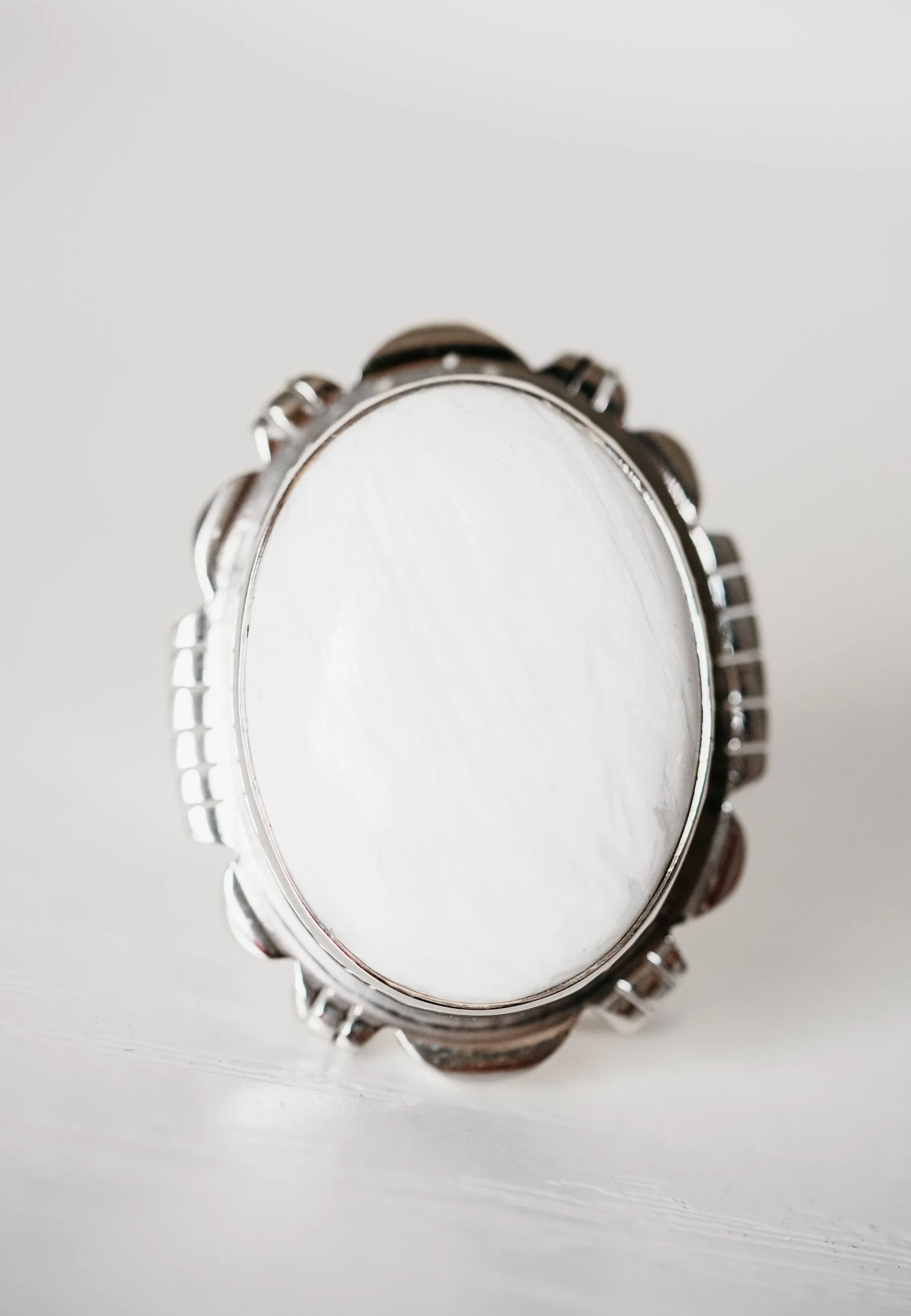 Xenia Ring | White Scolecite sold by Goldie Lew