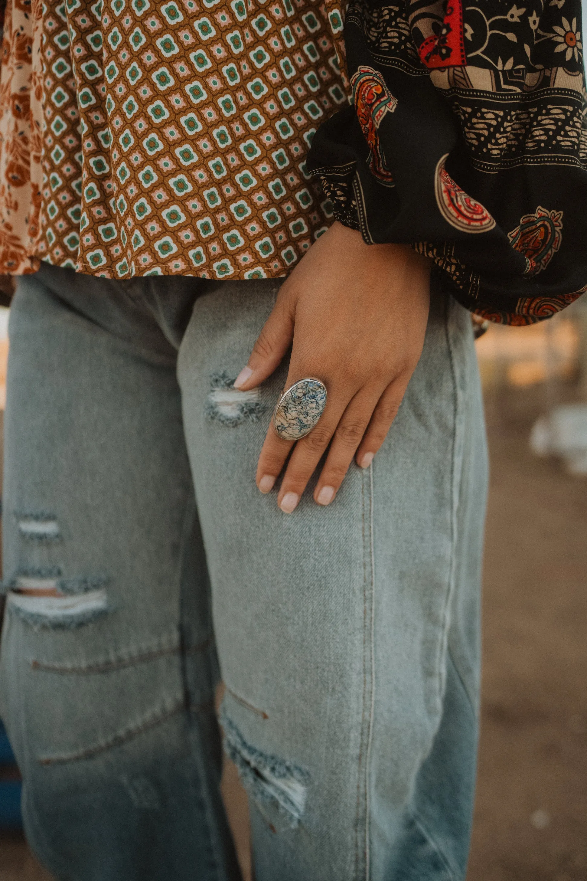 Alred Ring | Russian Azurite sold by Goldie Lew product image thumbnail 2