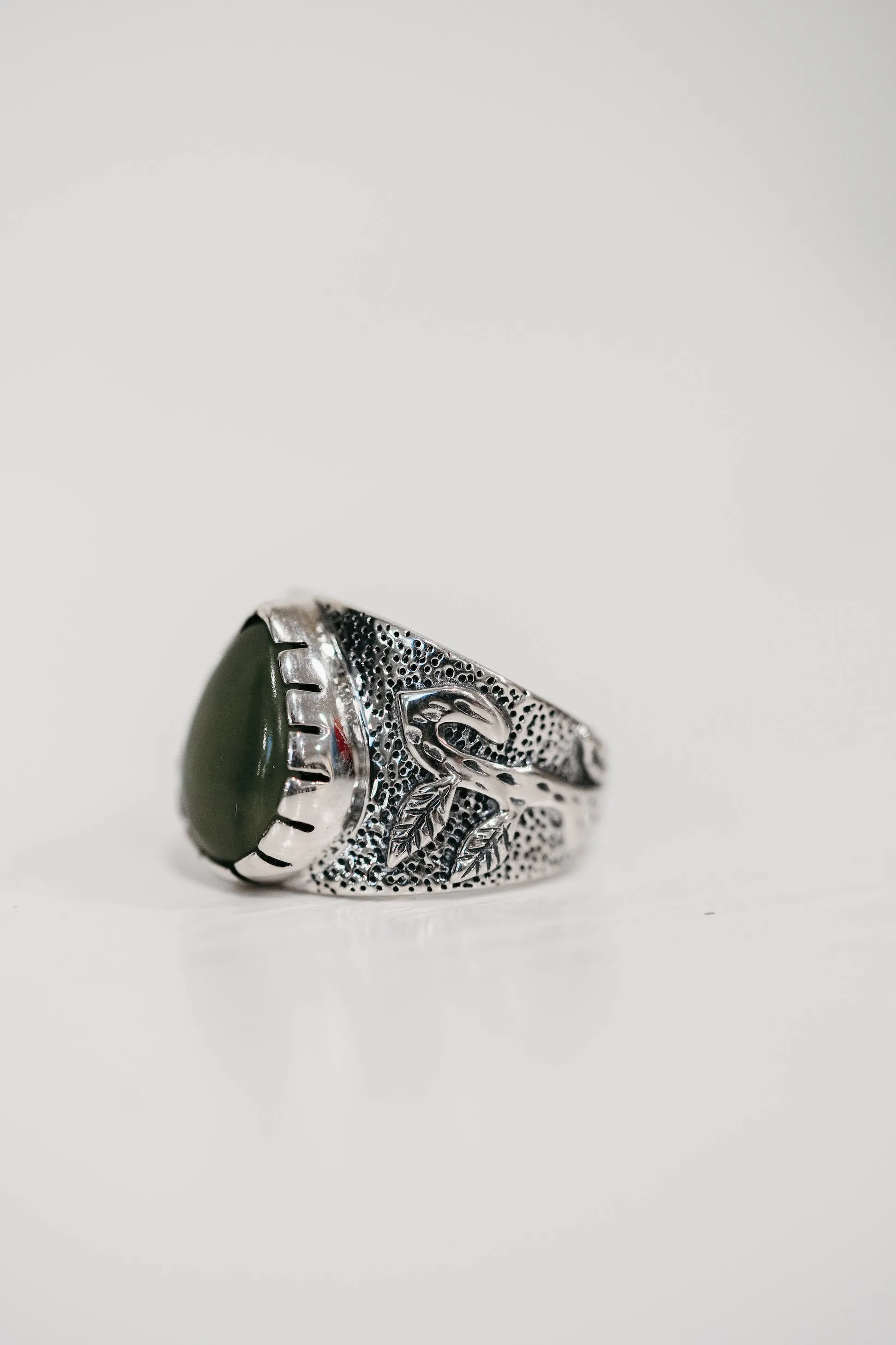 Reva Ring | Nephrite Jade sold by Goldie Lew product image thumbnail 4