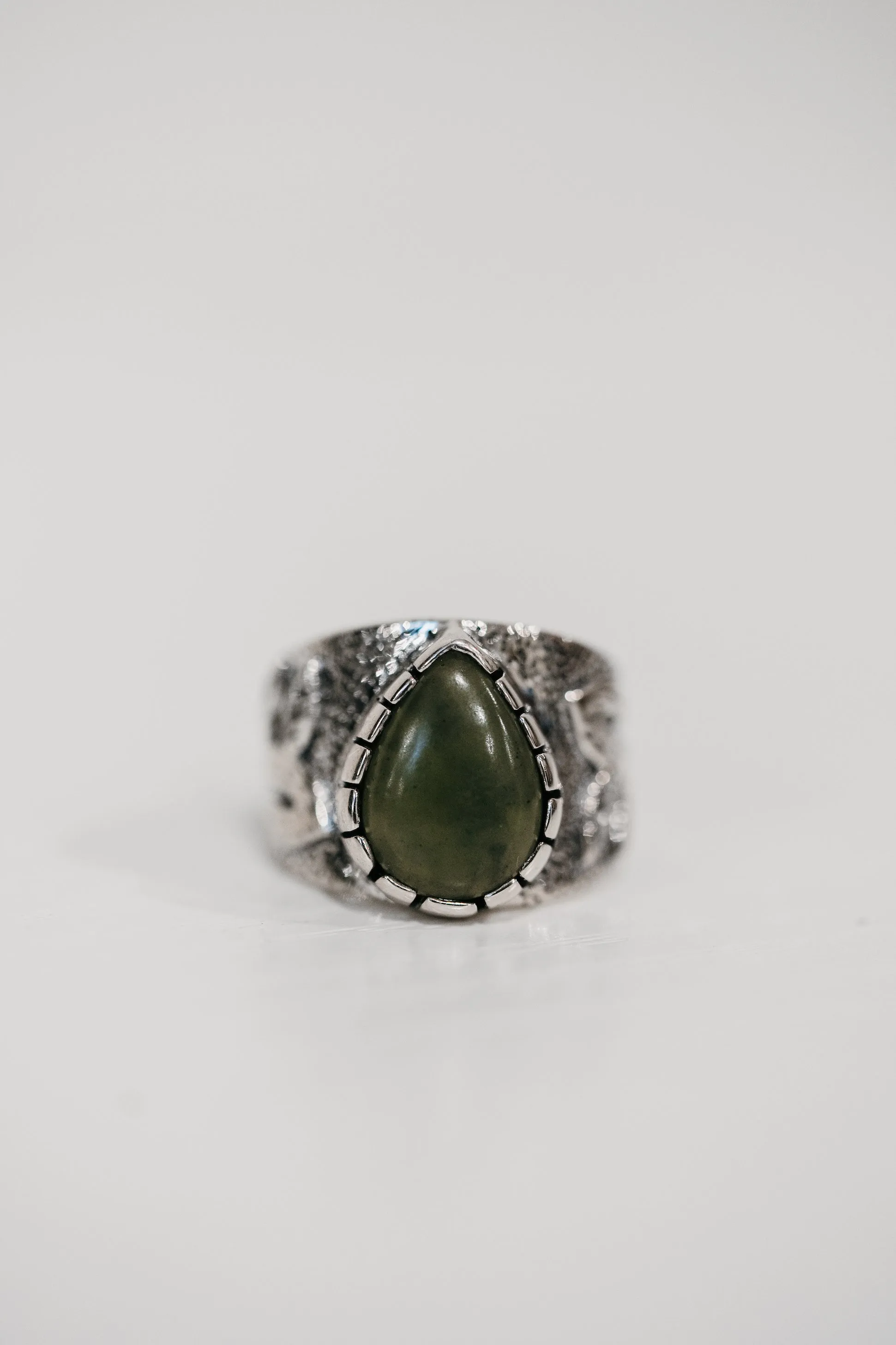 Reva Ring | Nephrite Jade sold by Goldie Lew product image thumbnail 2