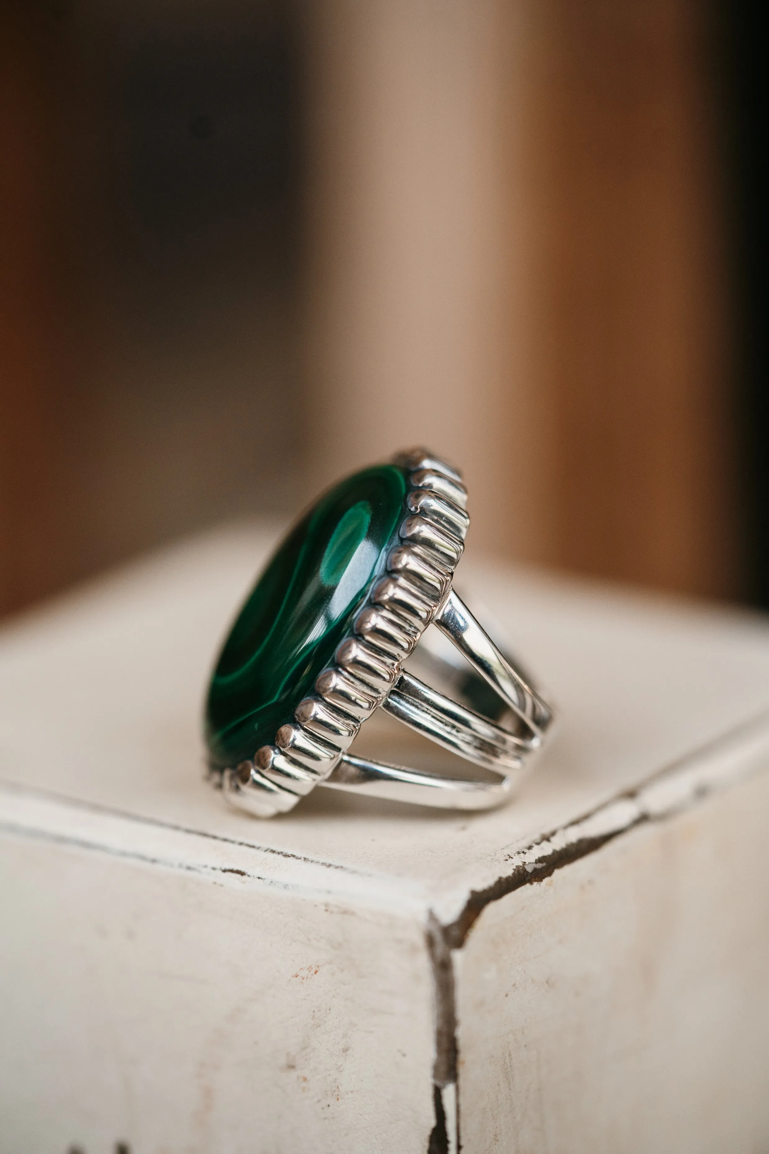 Etta Ring | Malachite sold by Goldie Lew product image thumbnail 3