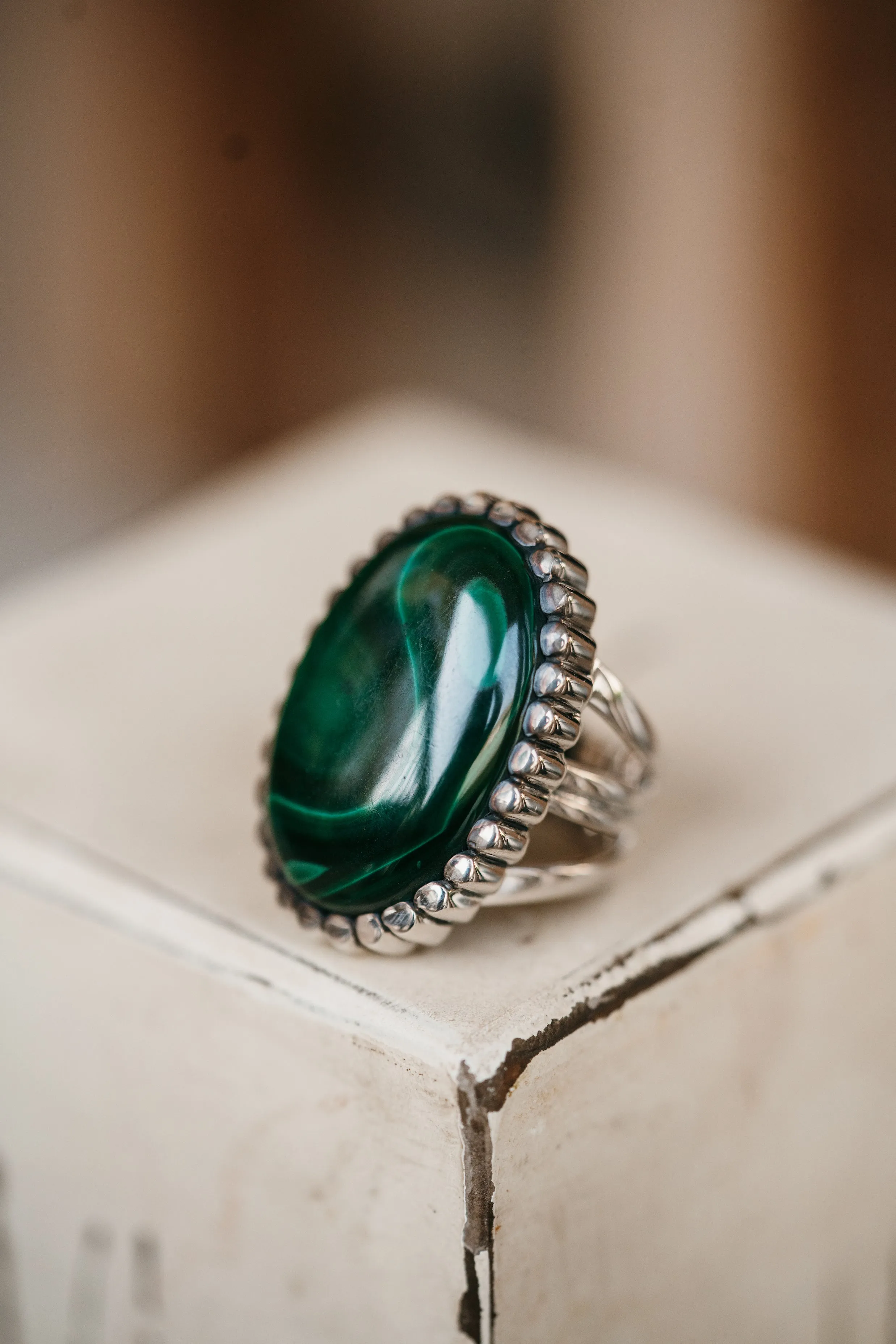 Etta Ring | Malachite sold by Goldie Lew product image thumbnail 2