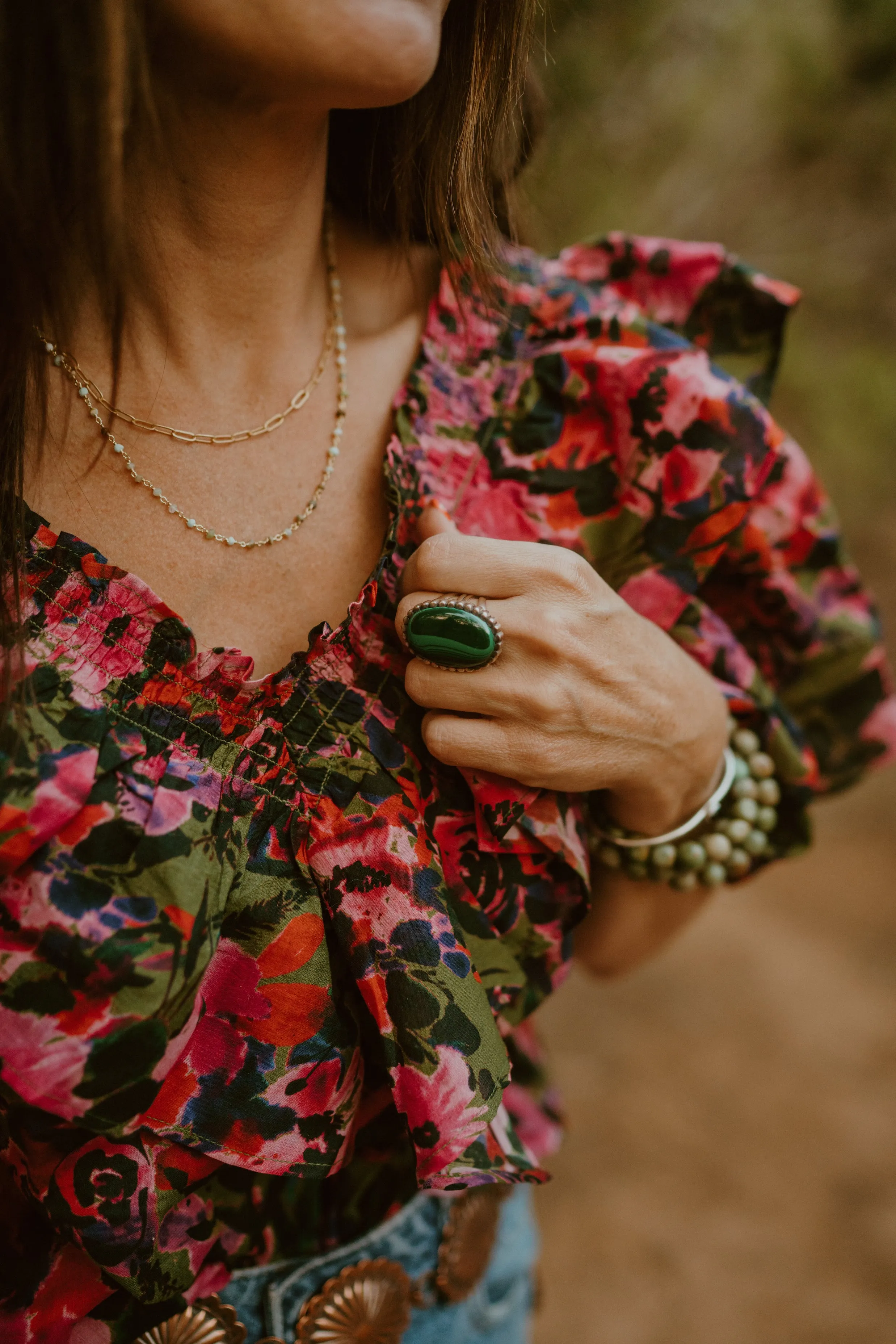 Etta Ring | Malachite sold by Goldie Lew product image thumbnail 4