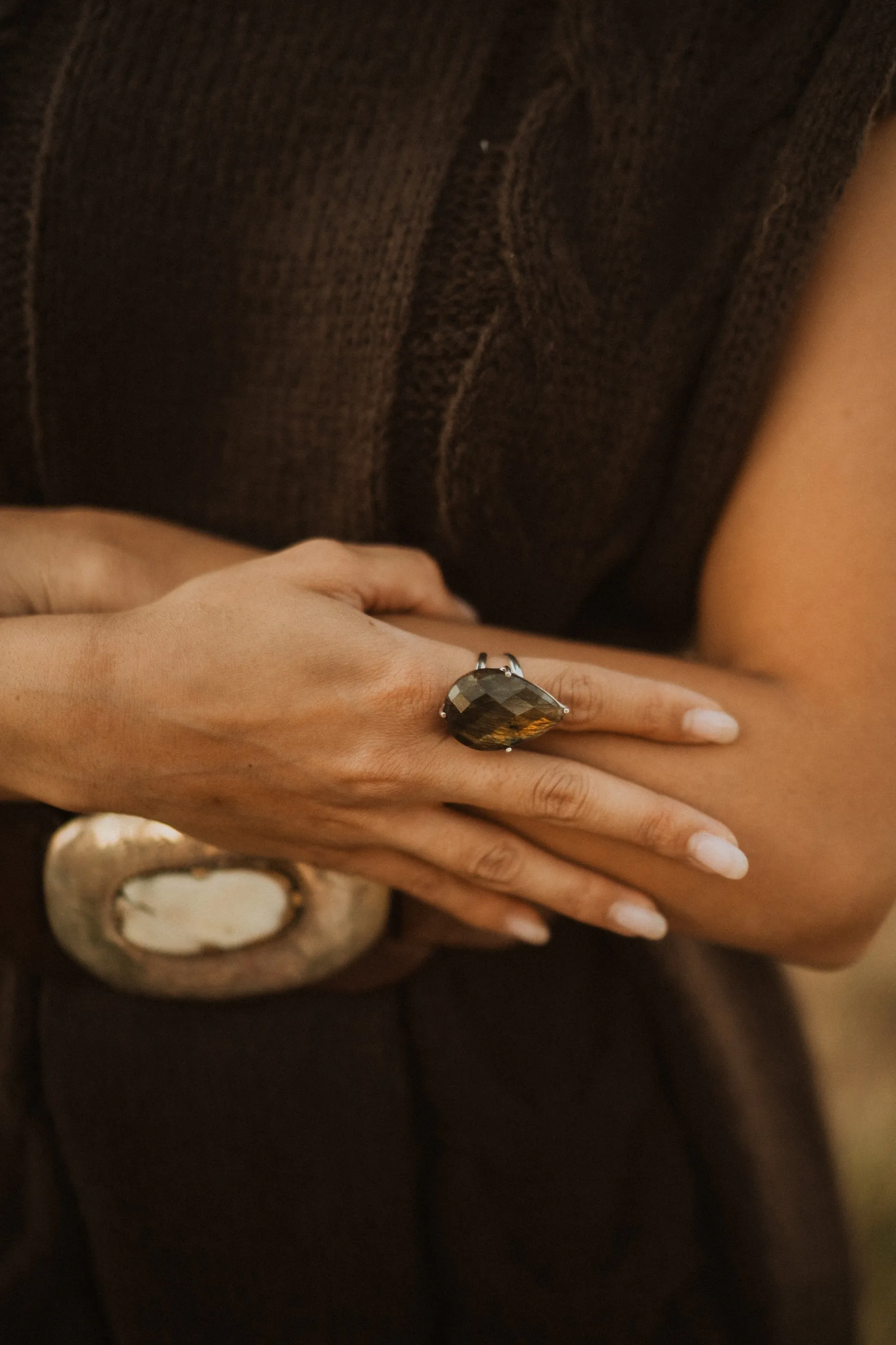 Jomana Ring | Labradorite sold by Goldie Lew
