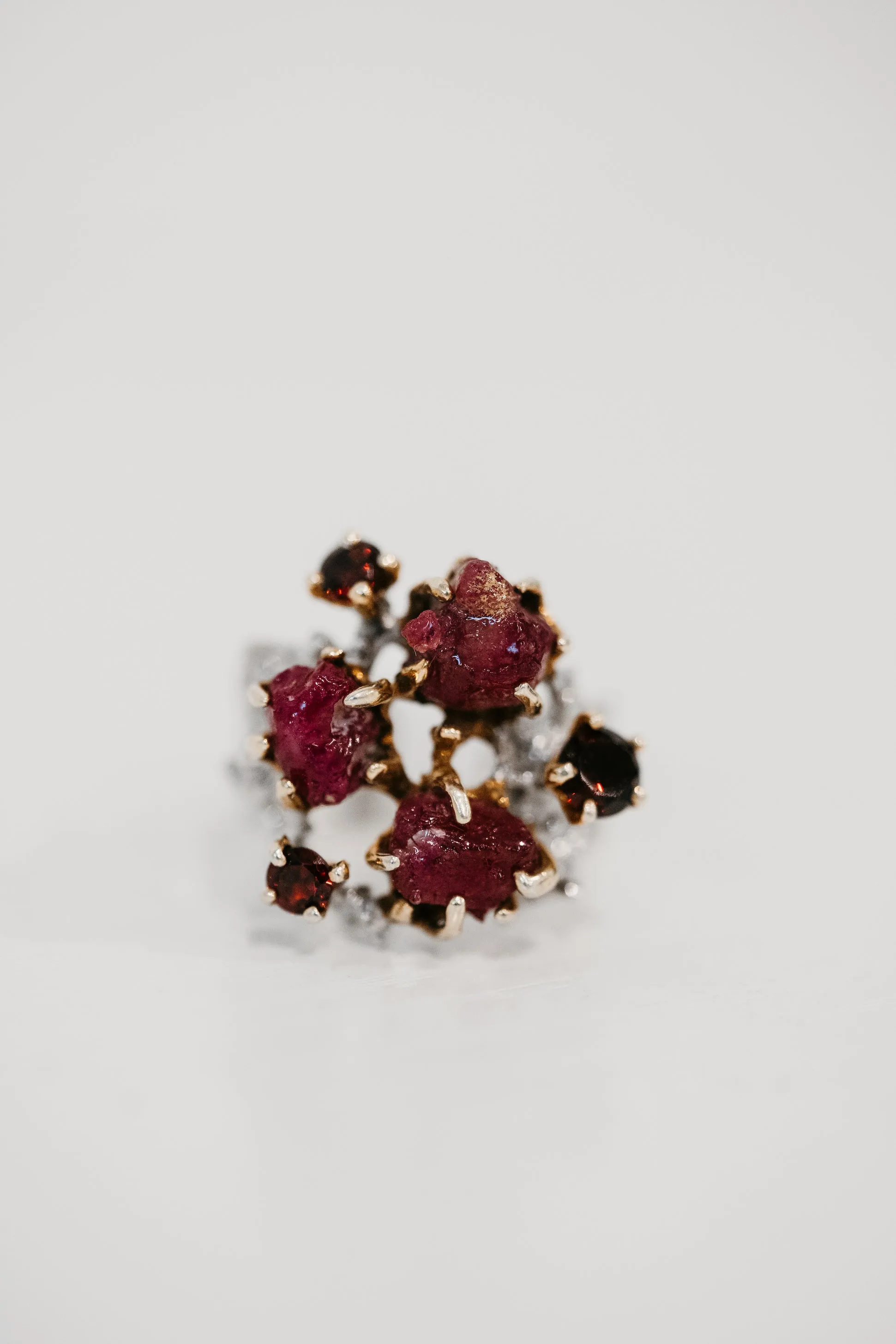 Mildred Ring | Ruby + Red Garnet sold by Goldie Lew