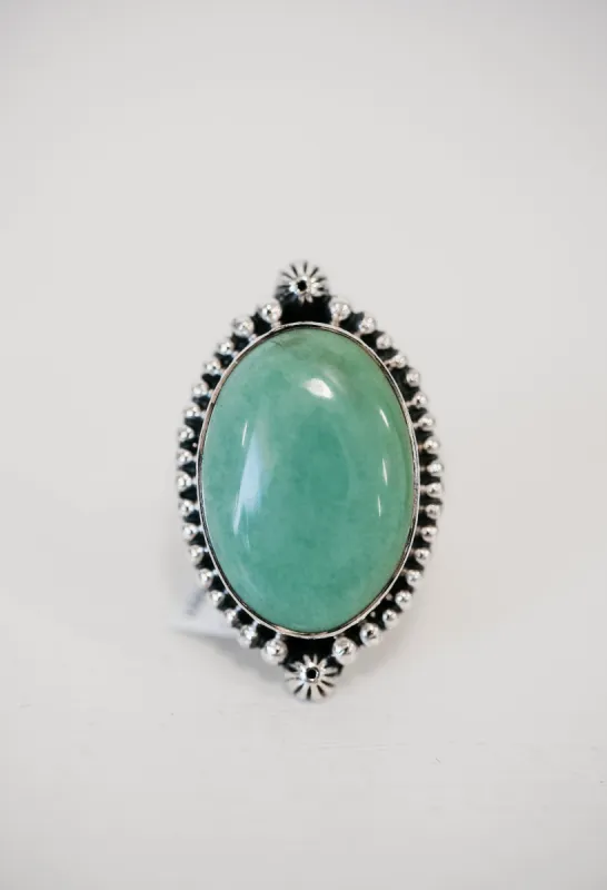 Aaliyah Ring | Variscite sold by Goldie Lew