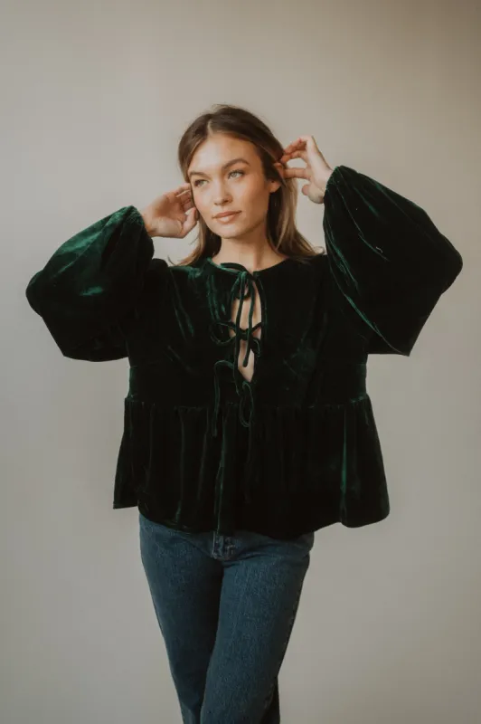 Sarai Velvet Top sold by Goldie Lew