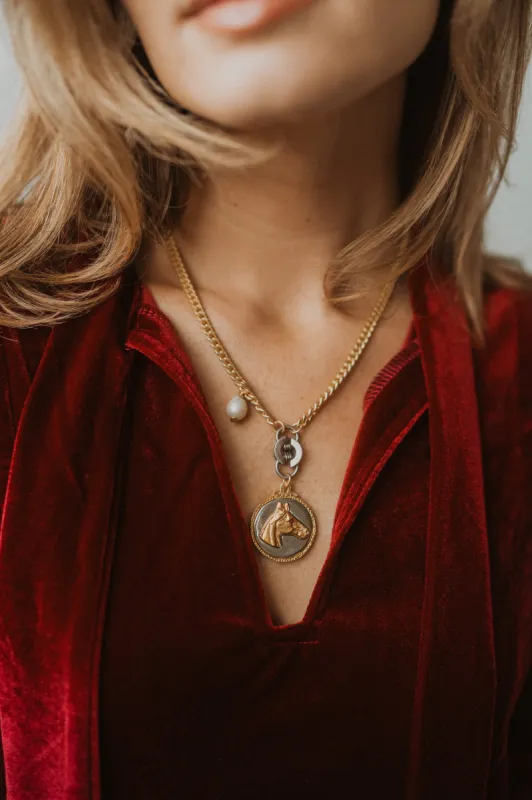 Pearly Horse Necklace sold by Goldie Lew