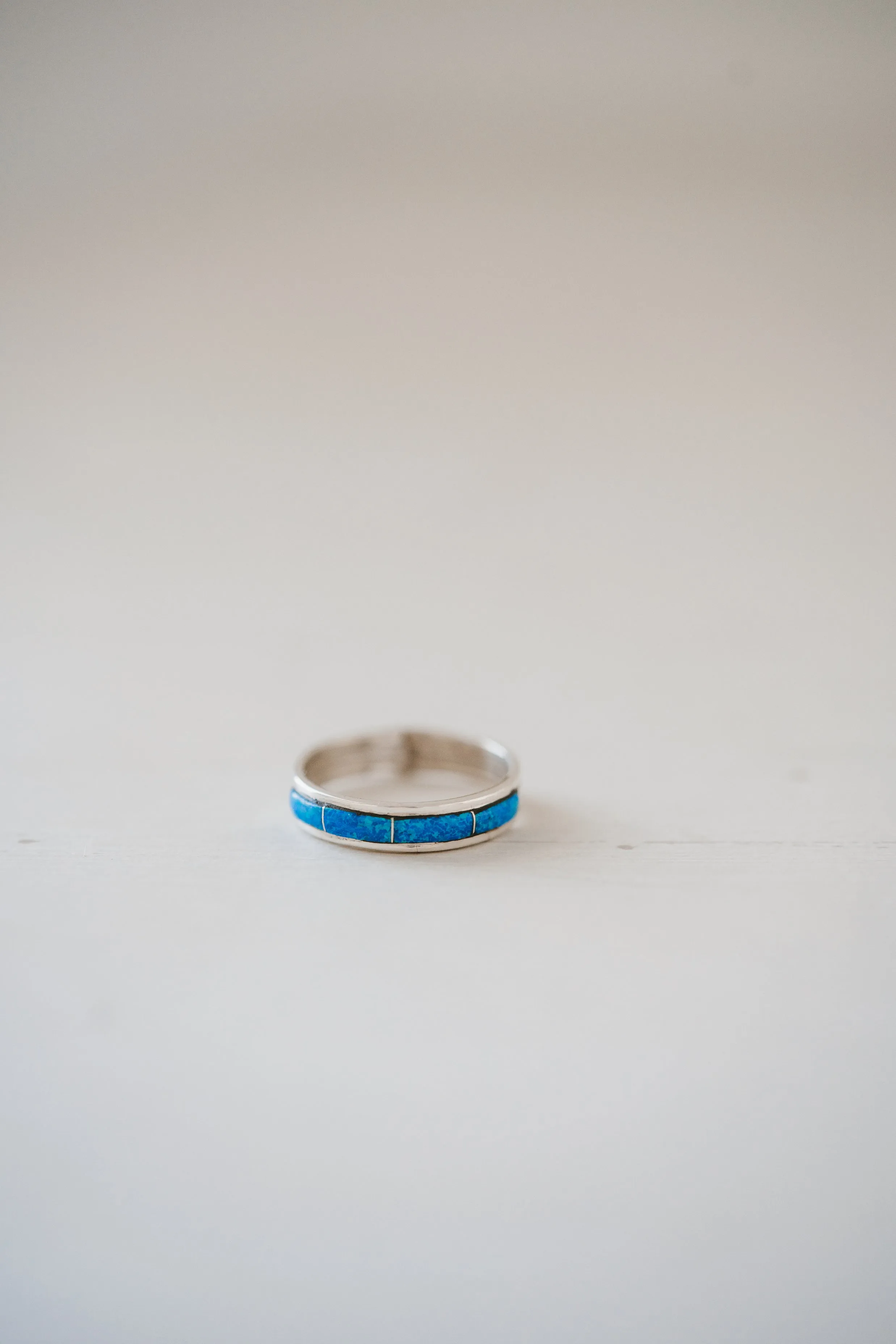 Single Bar Ring | Blue Opal sold by Goldie Lew
