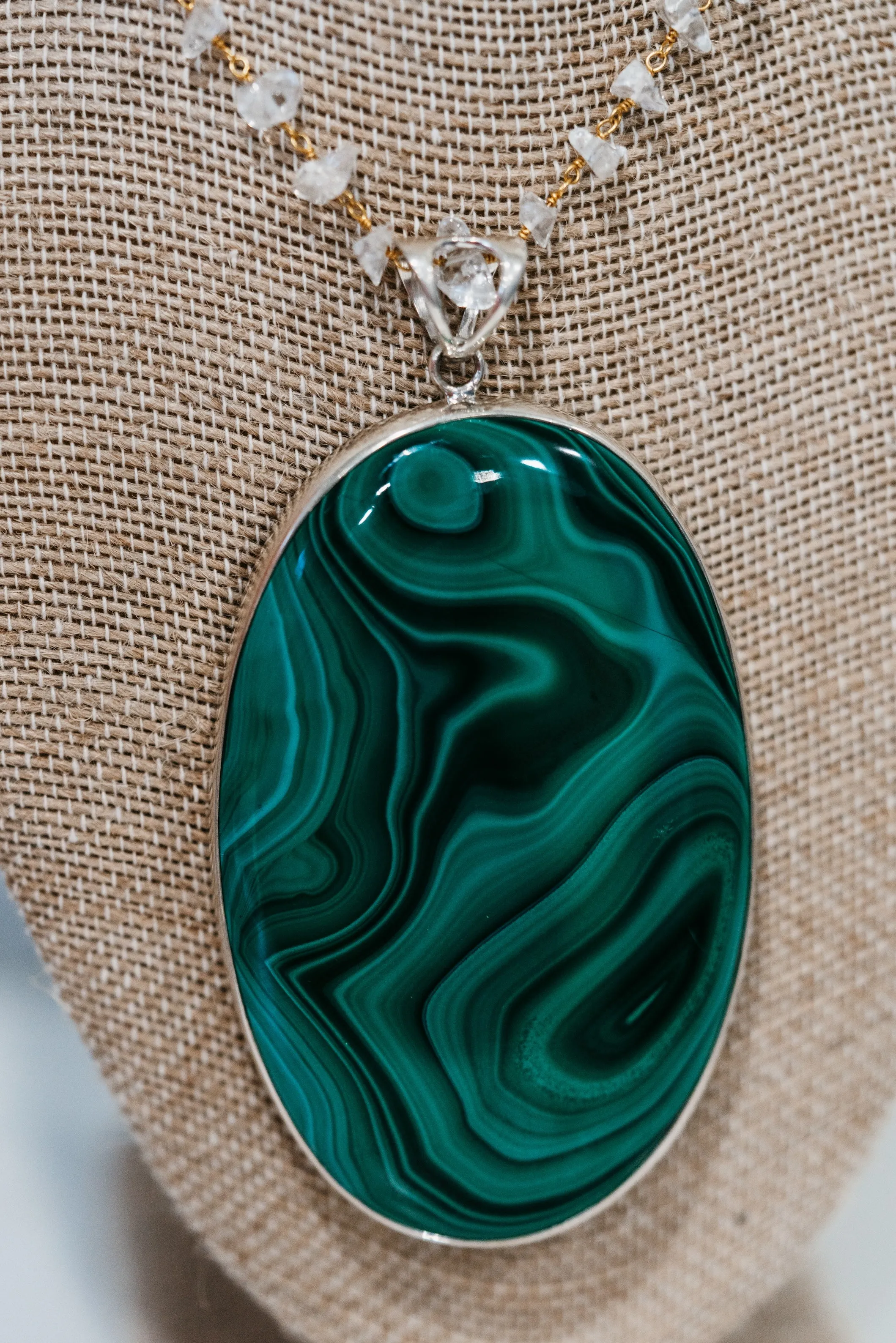 Zosia Necklace | Malachite sold by Goldie Lew product image thumbnail 4