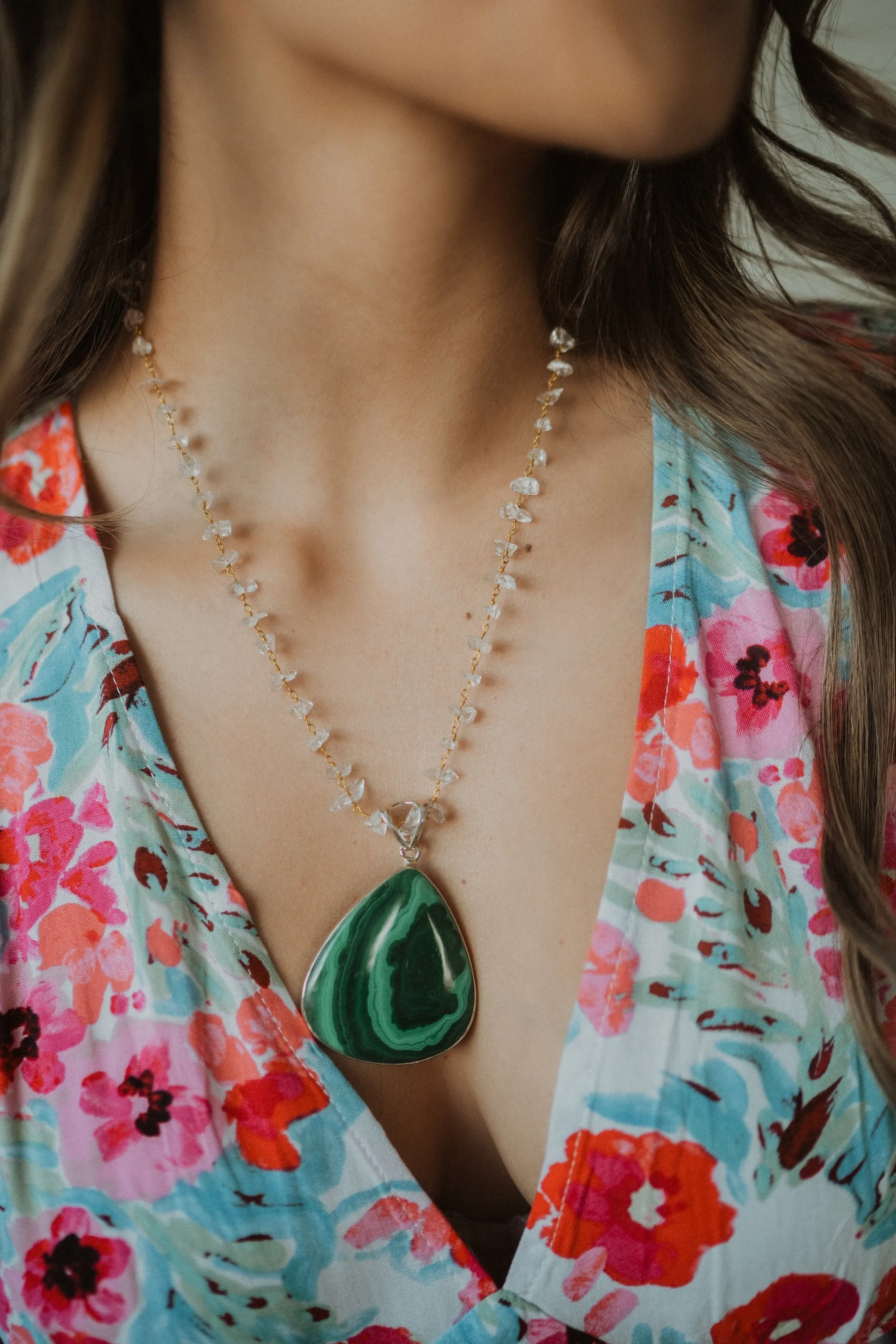 Zosia Necklace | Malachite sold by Goldie Lew product image thumbnail 2